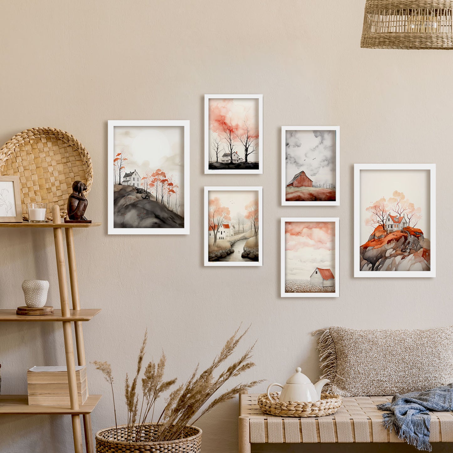 Nacnic Set de 6 Láminas Ciudad Naranja