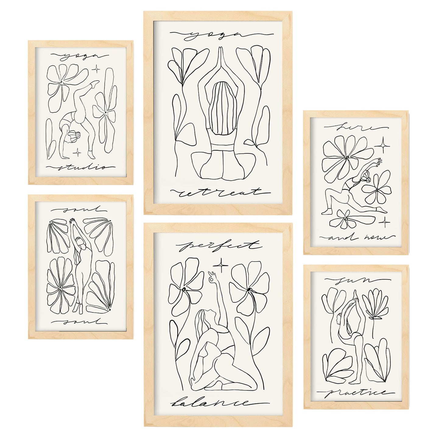Set de 6 Láminas de Nacnic Inspiradas en Musas de Yoga