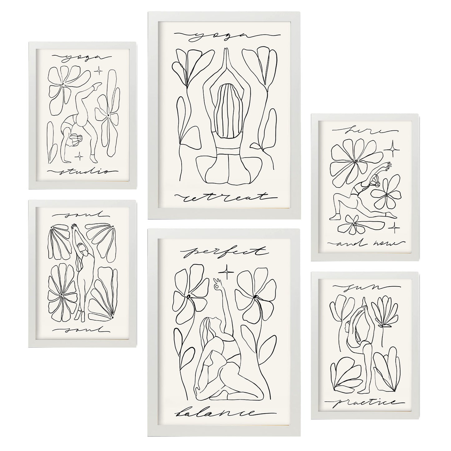 Set de 6 Láminas de Nacnic Inspiradas en Musas de Yoga