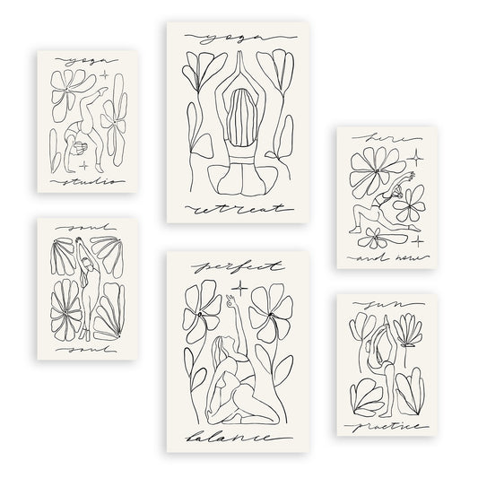 Set de 6 Láminas de Nacnic Inspiradas en Musas de Yoga