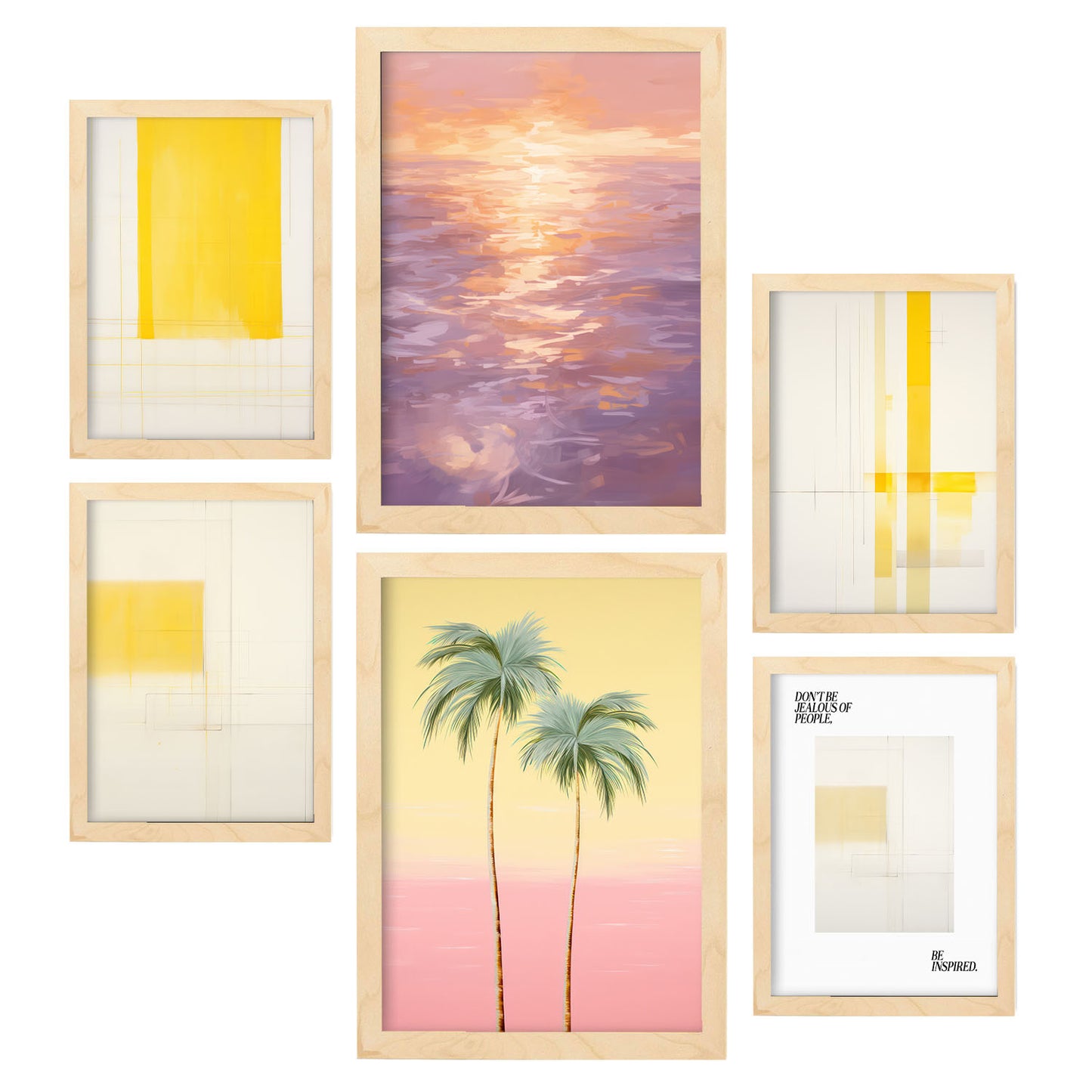 Conjunto de 6 Láminas Estilo Ecléctico de Nacnic - Paraíso de Verano