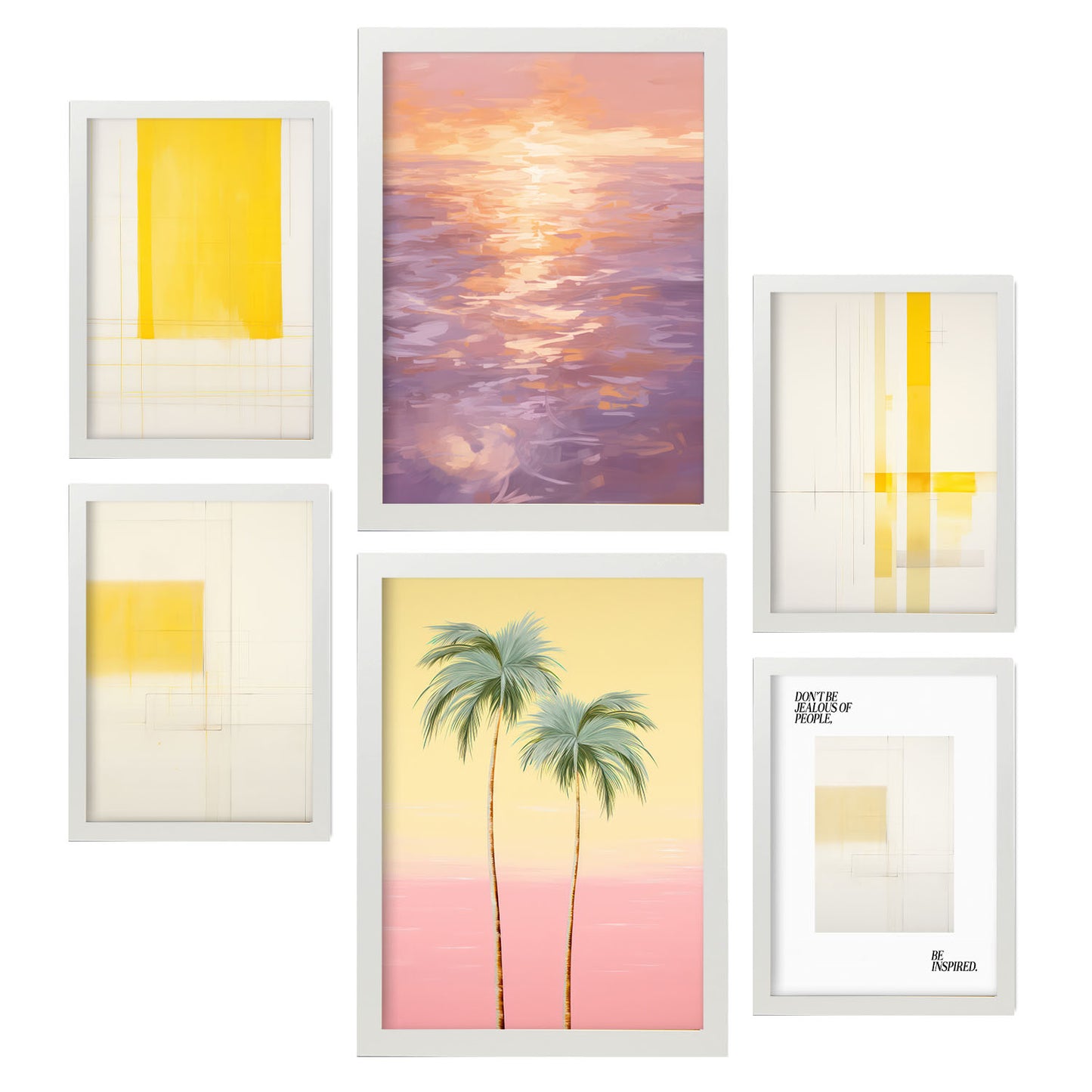 Conjunto de 6 Láminas Estilo Ecléctico de Nacnic - Paraíso de Verano
