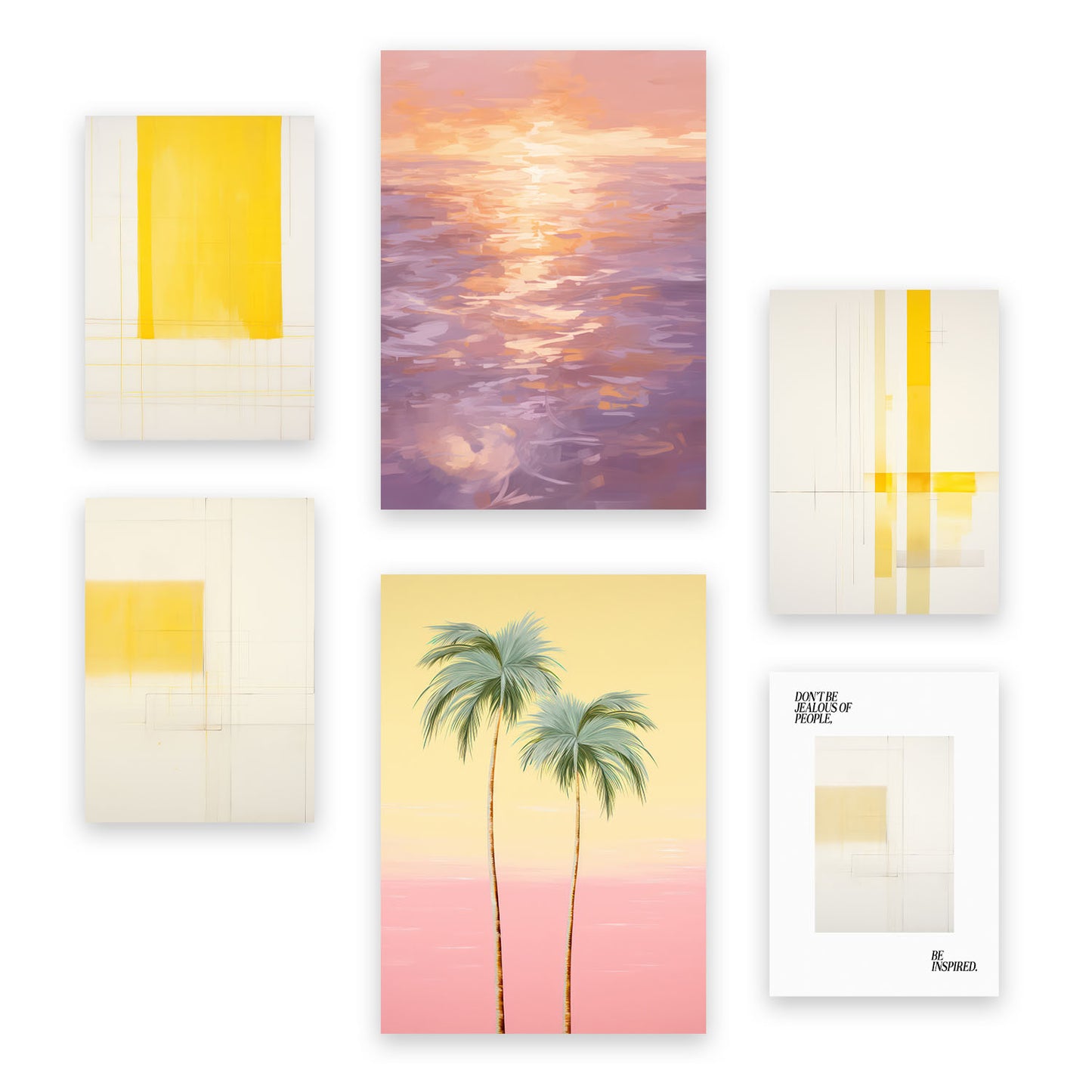 Conjunto de 6 Láminas Estilo Ecléctico de Nacnic - Paraíso de Verano
