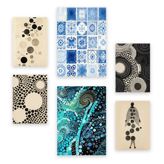 Nacnic Set de 6 Láminas de Puntos Deslumbrantes en Estilo Ecléctico