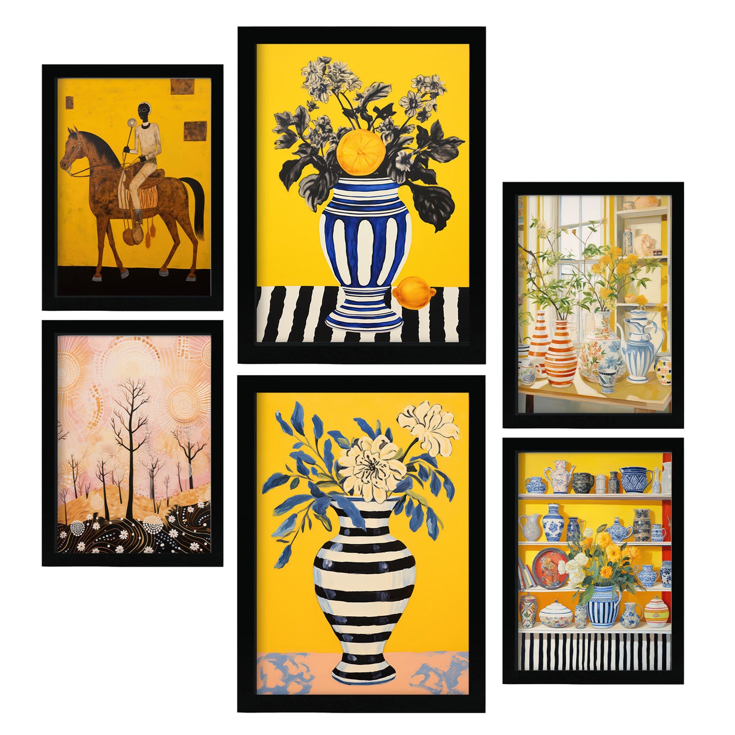 Conjunto de 6 Láminas Vibrantes Eclecticas de Nacnic