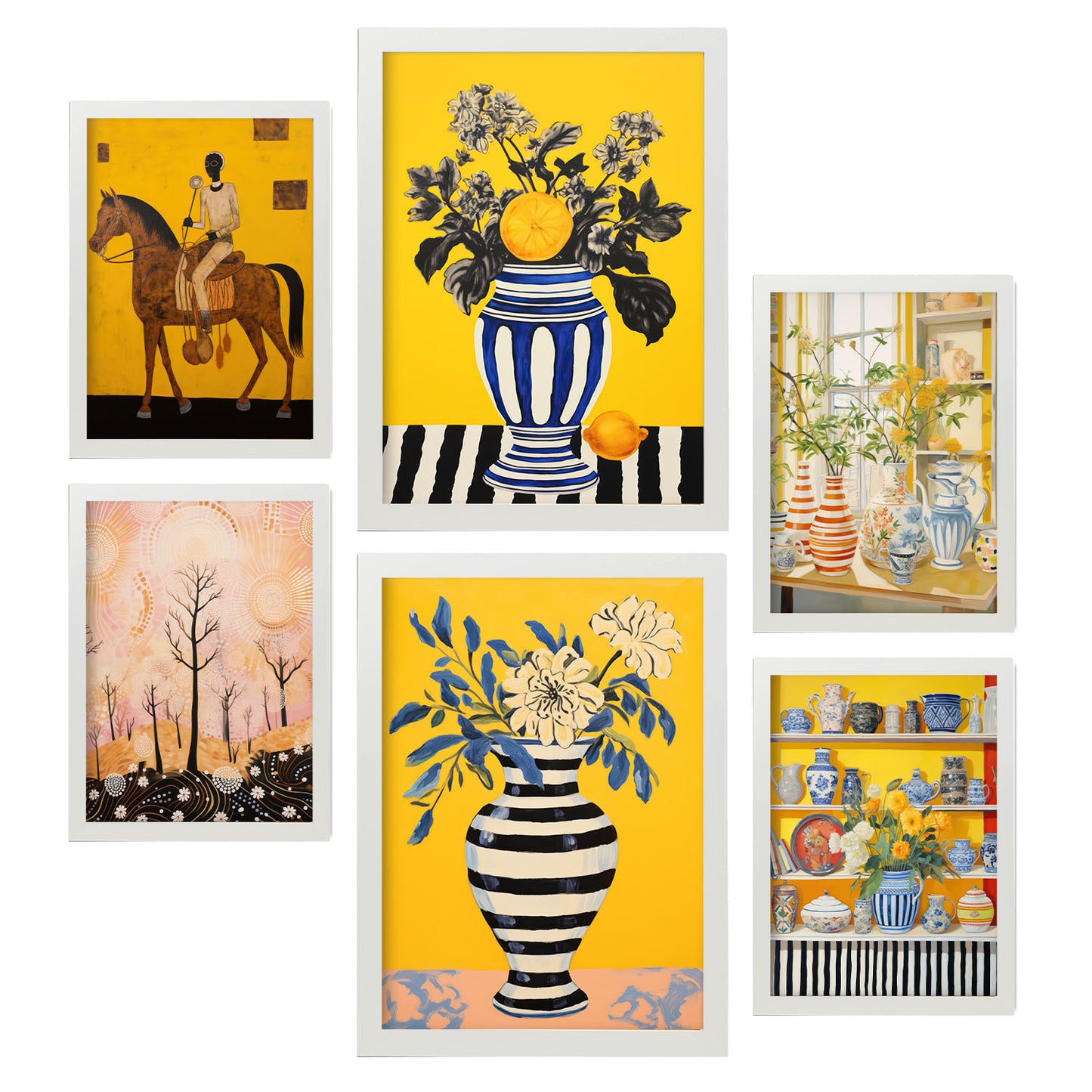Conjunto de 6 Láminas Vibrantes Eclecticas de Nacnic