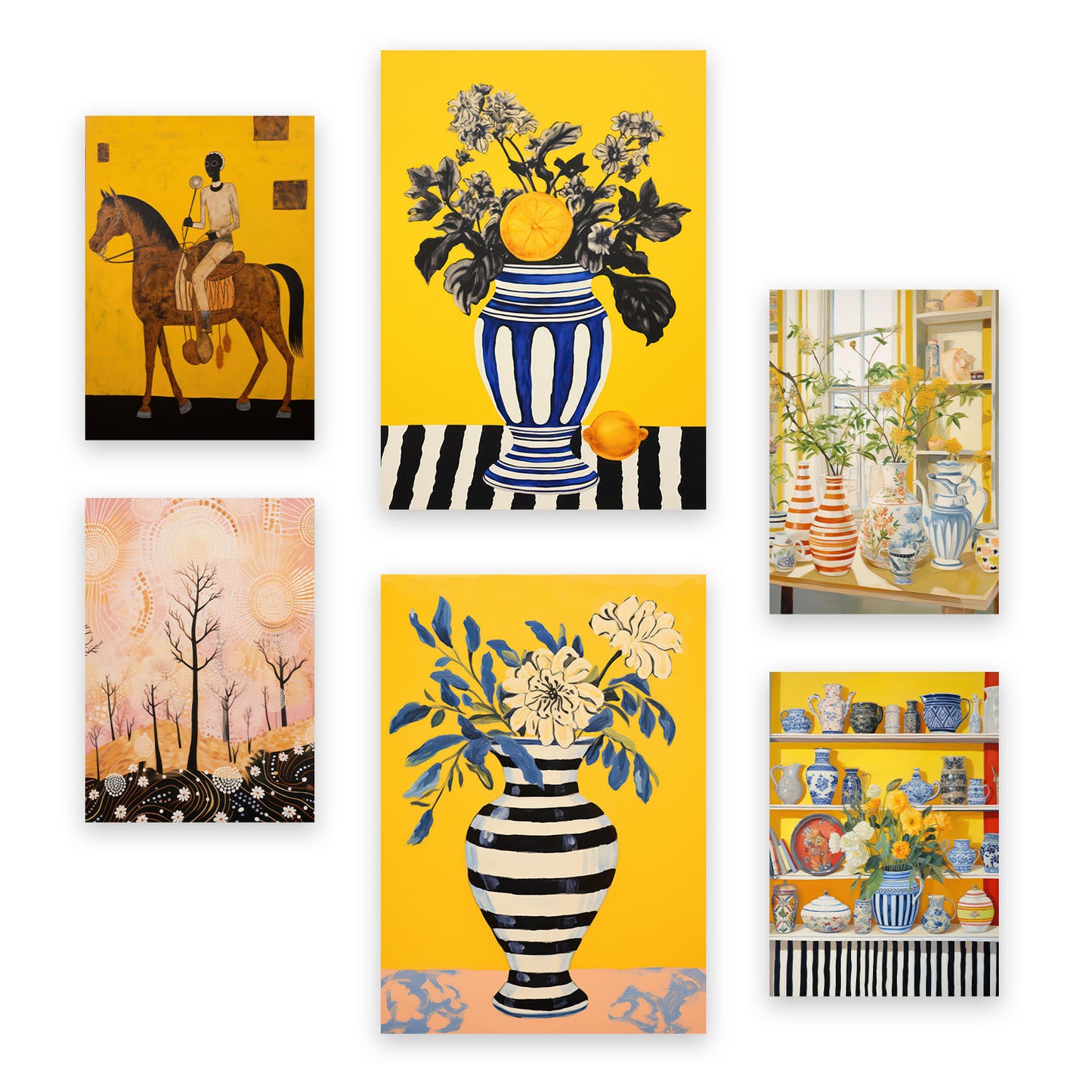 Conjunto de 6 Láminas Vibrantes Eclecticas de Nacnic