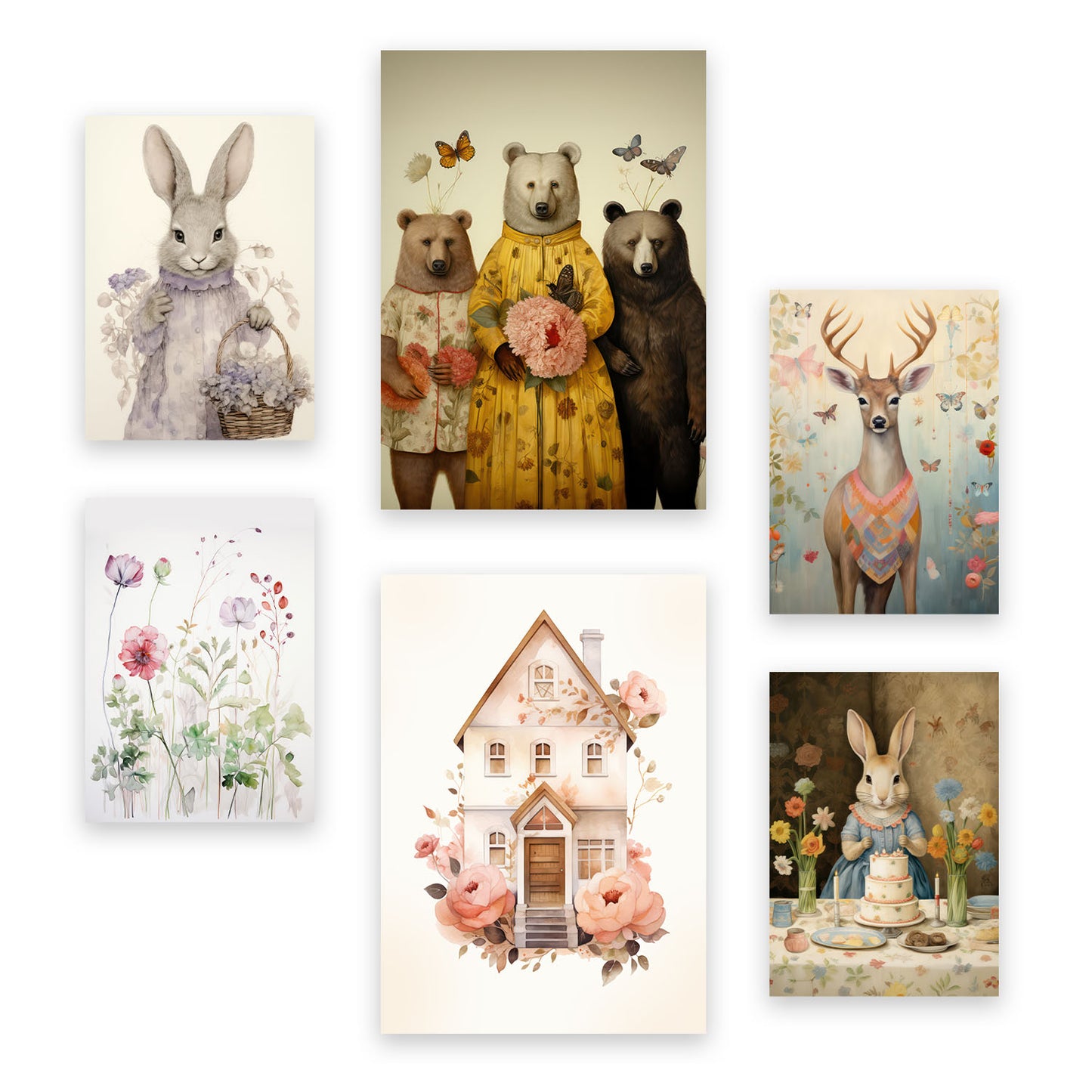Set de 6 Láminas Nacnic de Animales de Mariposa