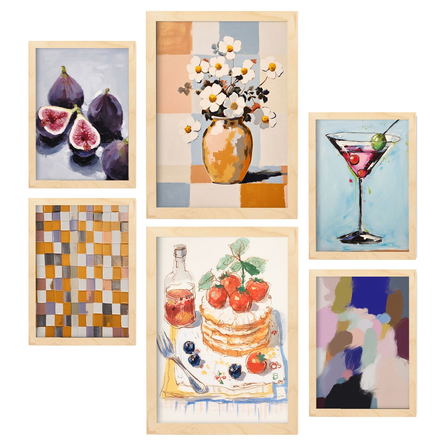 Nacnic Set de 6 Láminas de Tortita Posters