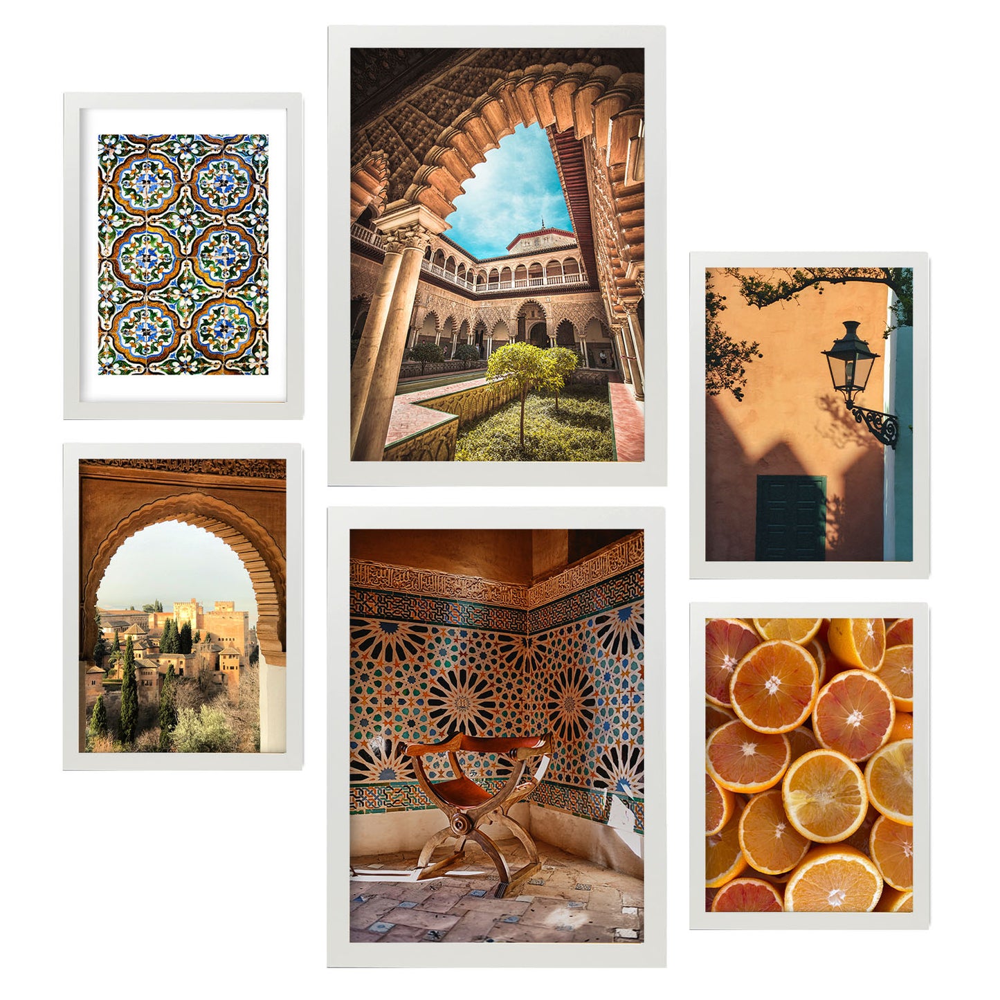 Nacnic Set de 6 Láminas de Fotografía de Andalucia Spain