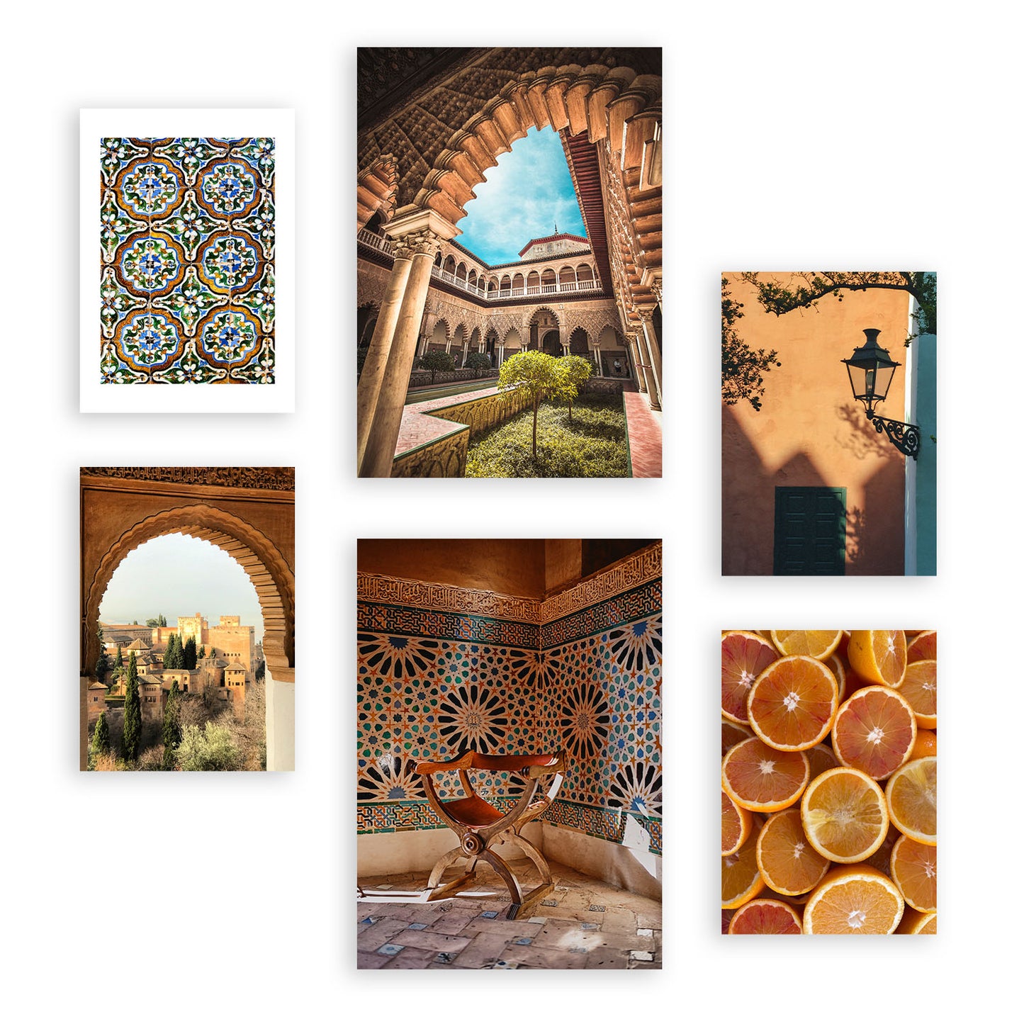 Nacnic Set de 6 Láminas de Fotografía de Andalucia Spain