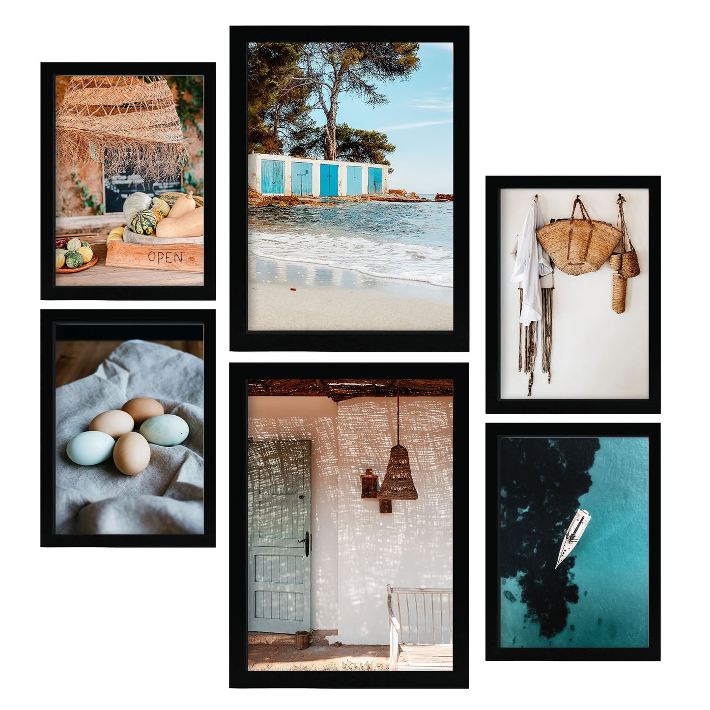 Conjunto de 6 Láminas de Fotografía de Ibiza Nacnic
