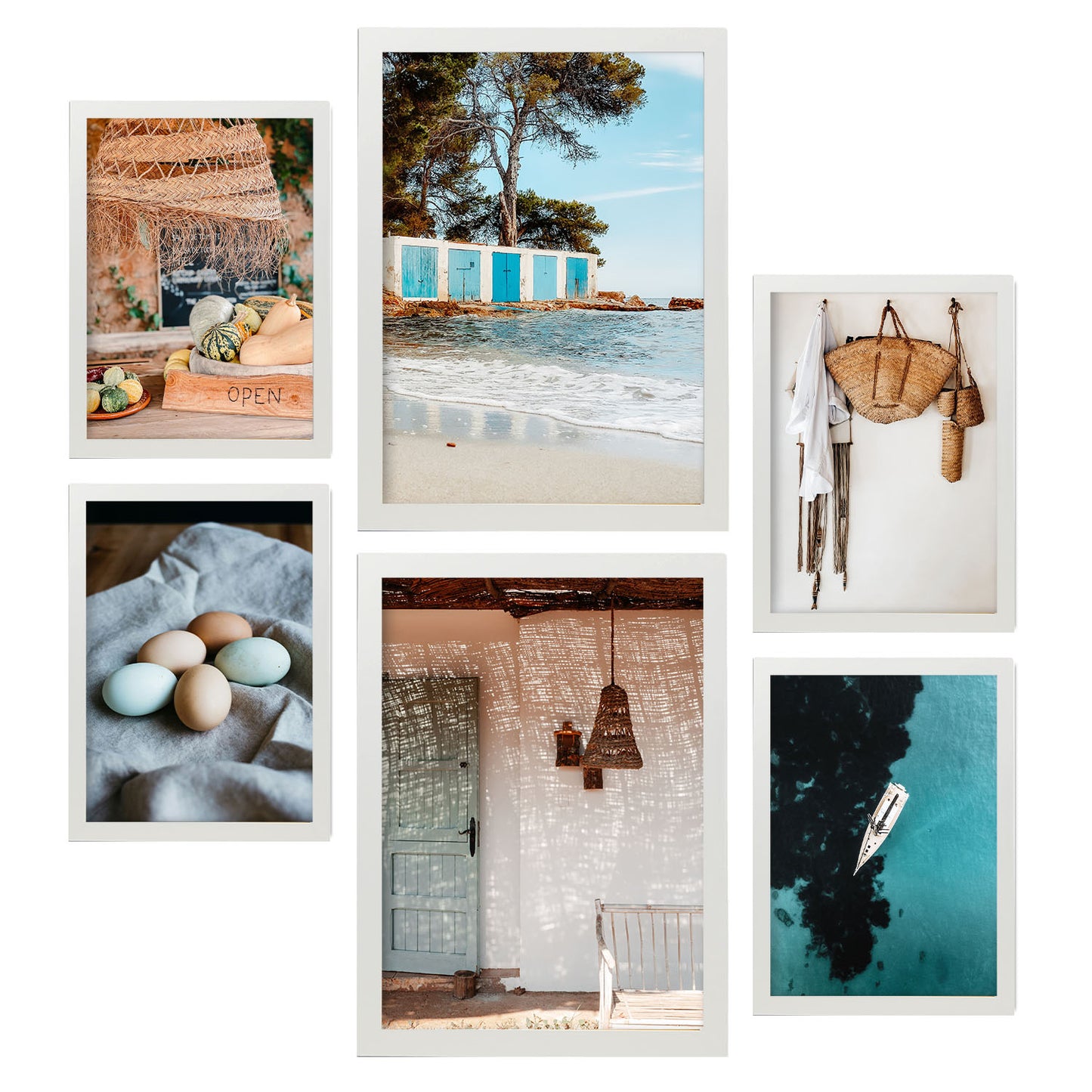 Conjunto de 6 Láminas de Fotografía de Ibiza Nacnic