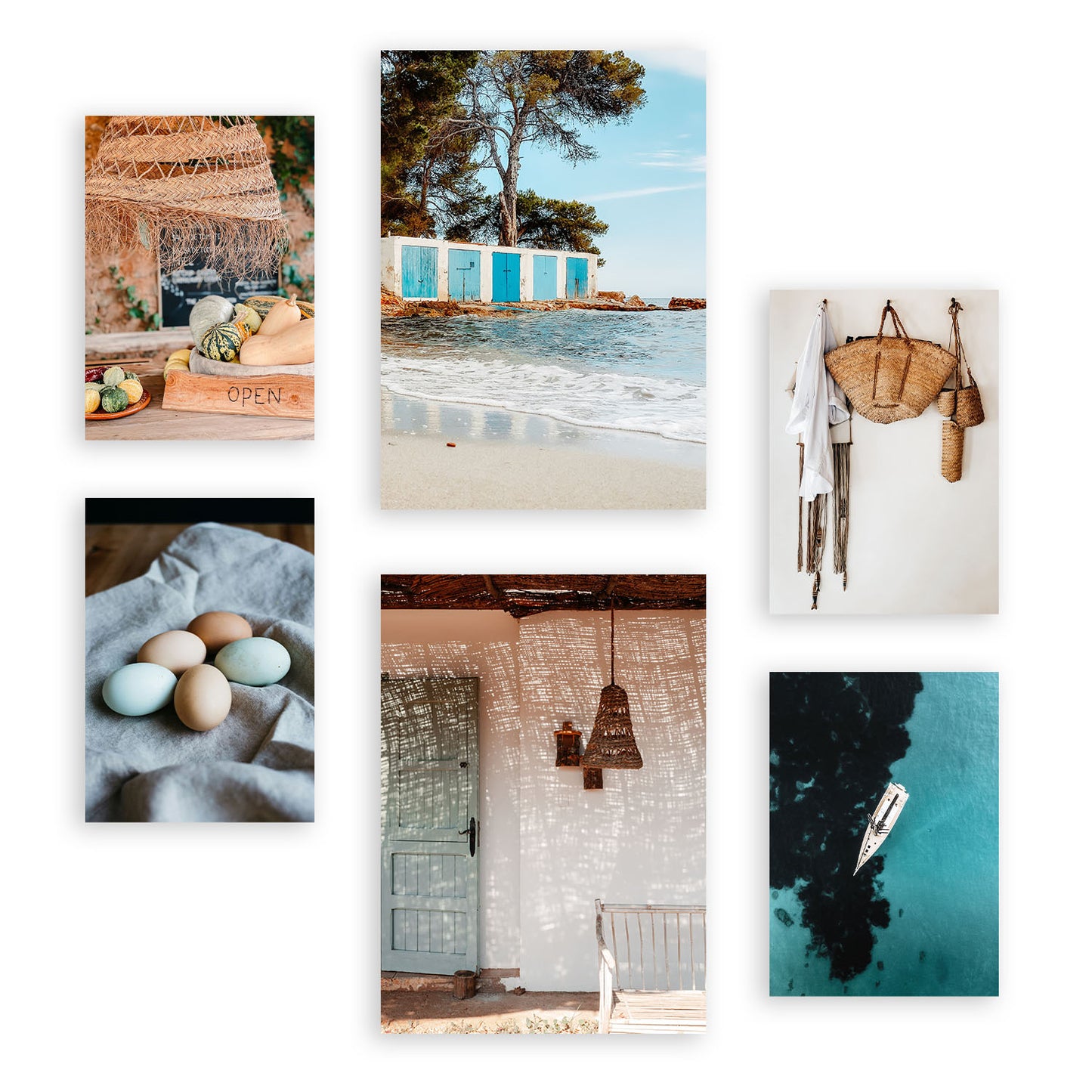 Conjunto de 6 Láminas de Fotografía de Ibiza Nacnic