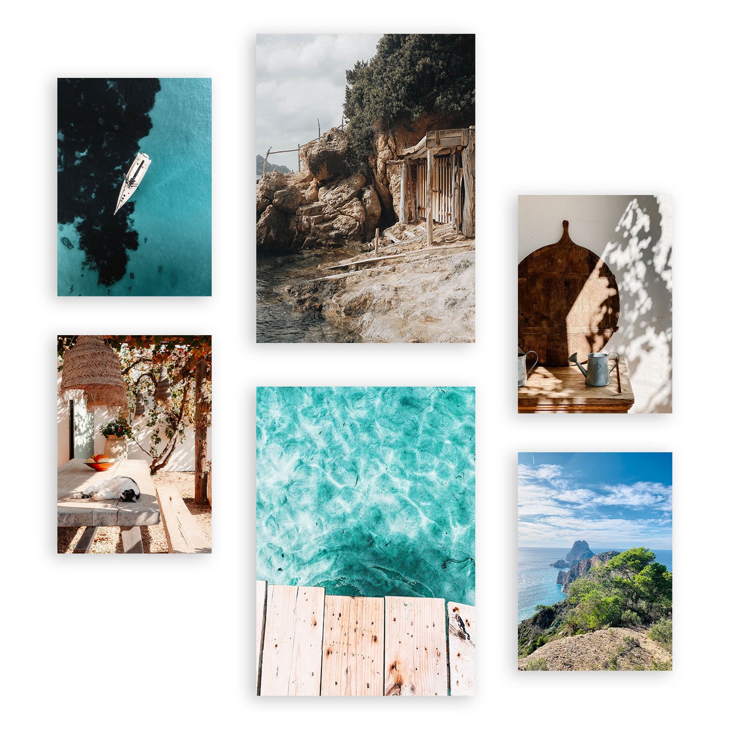 Set de 6 Láminas de Fotografía de Ibiza Nacnic