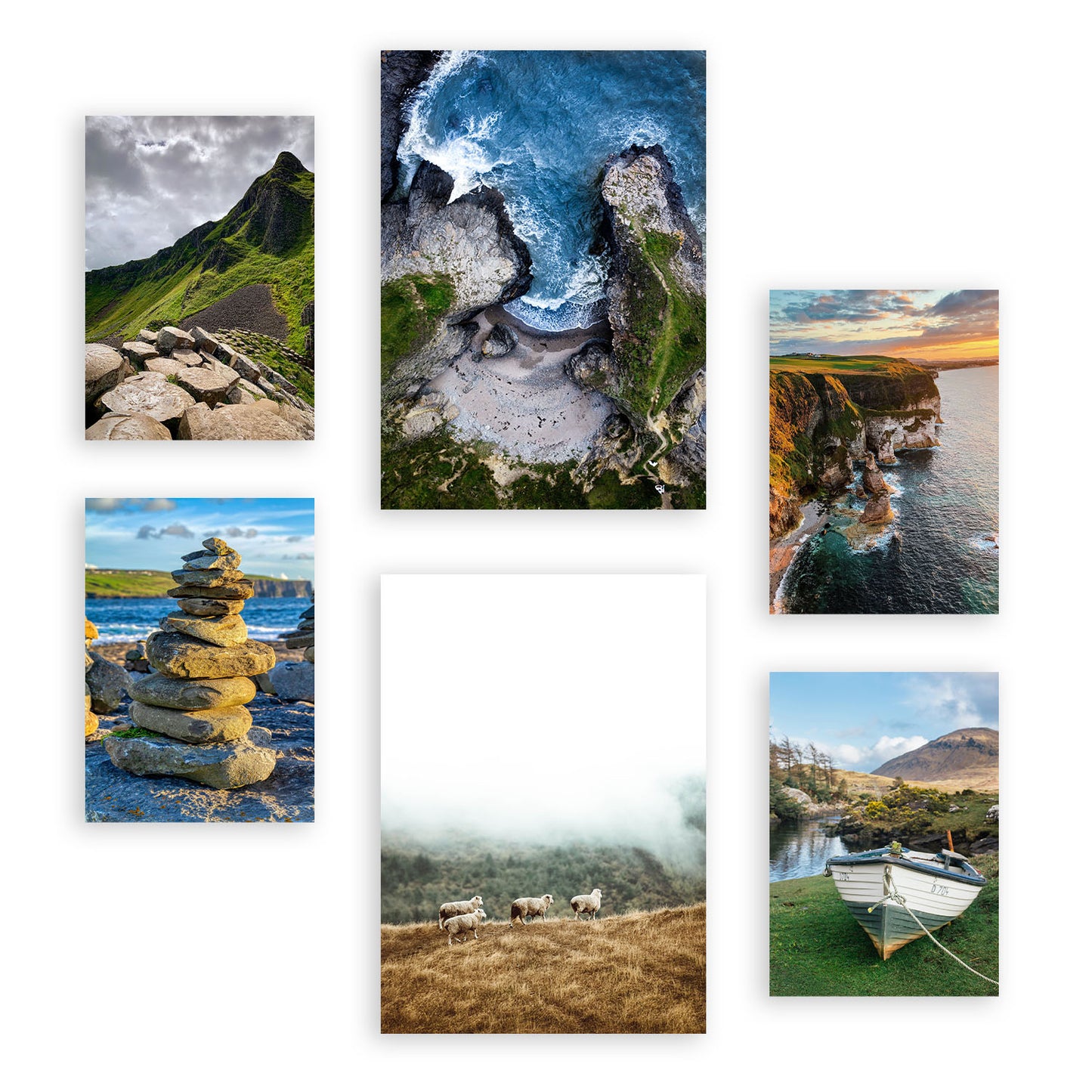 Set de 6 Láminas de Fotografía de Ireland Nacnic