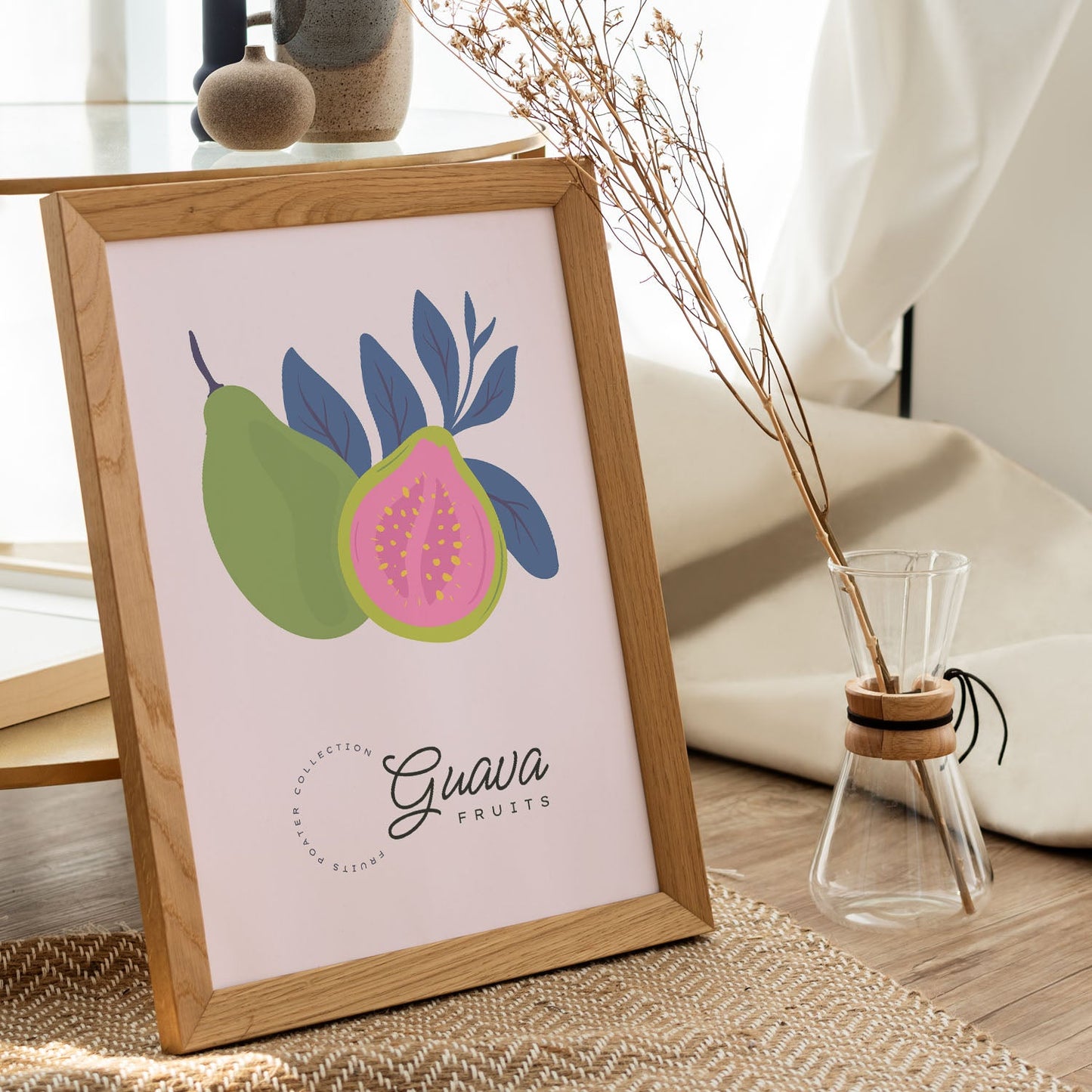Guava Fruit and Leaves-Artwork-Nacnic-Nacnic Estudio SL