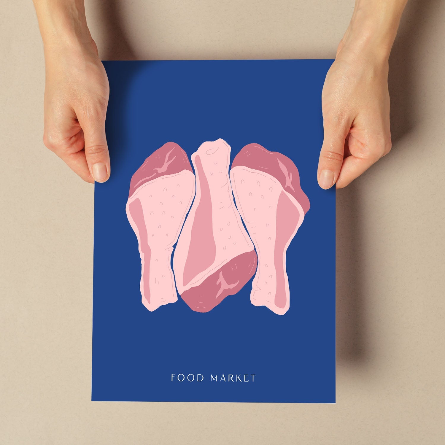 Raw Chicken Drumsticks-Artwork-Nacnic-Nacnic Estudio SL