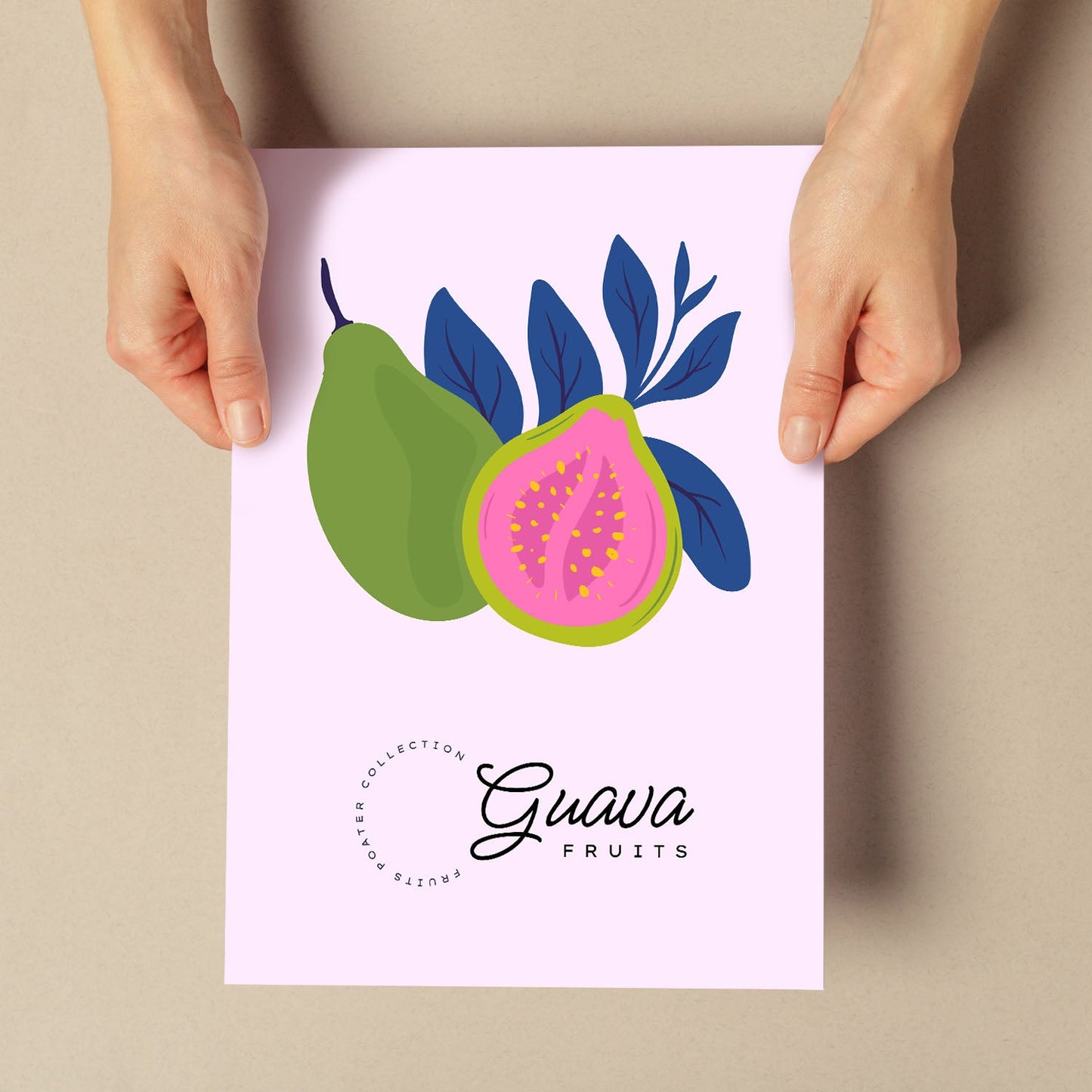 Guava Fruit and Leaves-Artwork-Nacnic-Nacnic Estudio SL