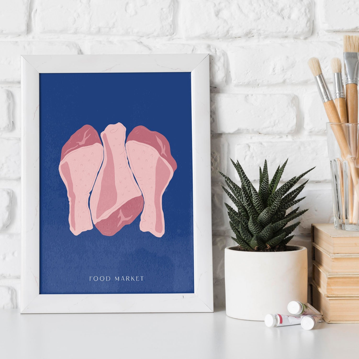 Raw Chicken Drumsticks-Artwork-Nacnic-Nacnic Estudio SL