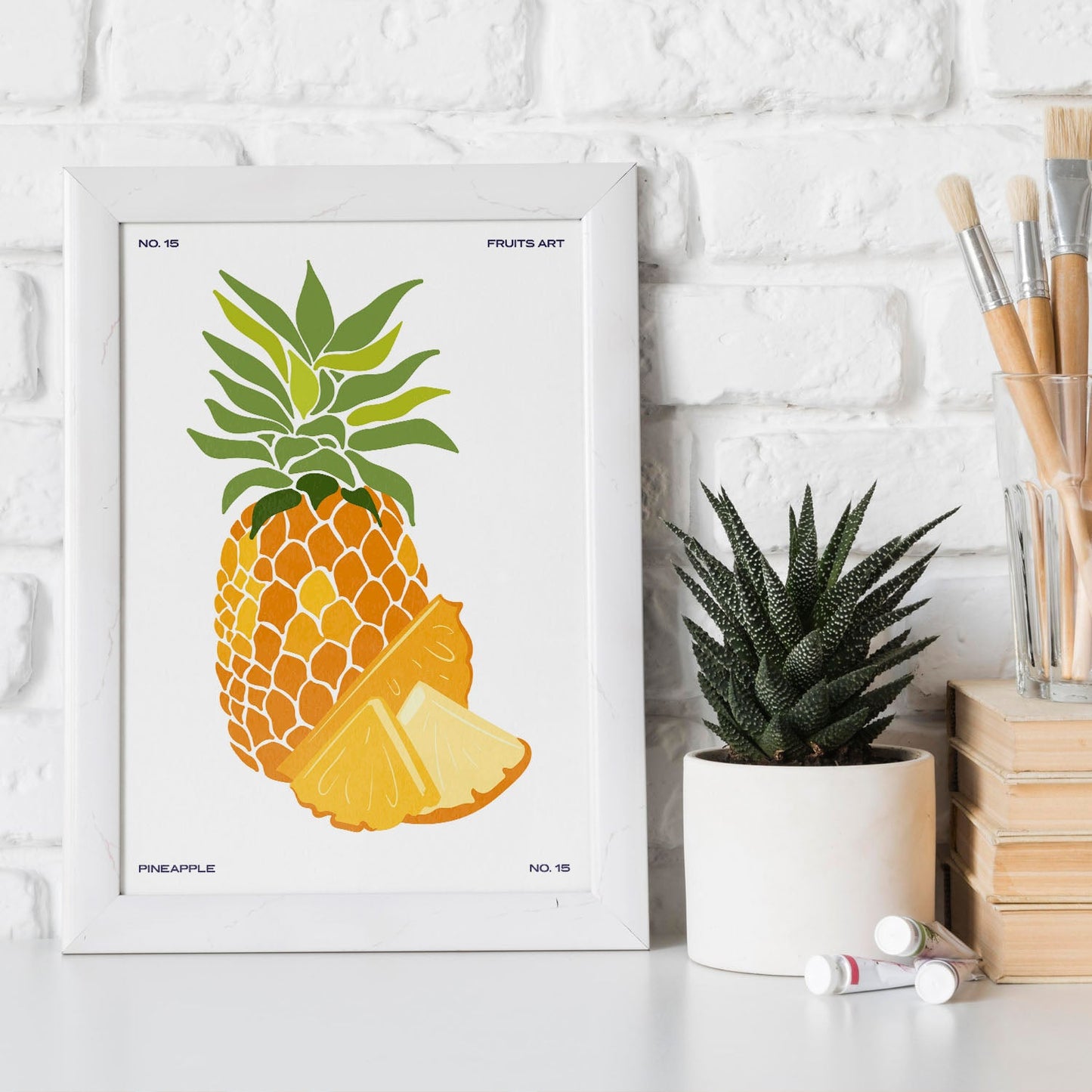 Pineapple with sliced-Artwork-Nacnic-Nacnic Estudio SL