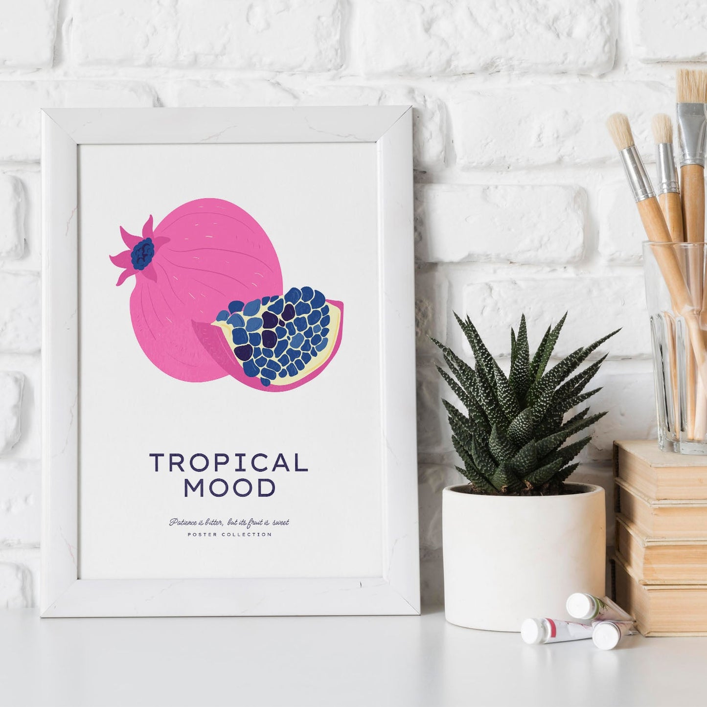 Tropical Mood Pomegranate-Artwork-Nacnic-Nacnic Estudio SL