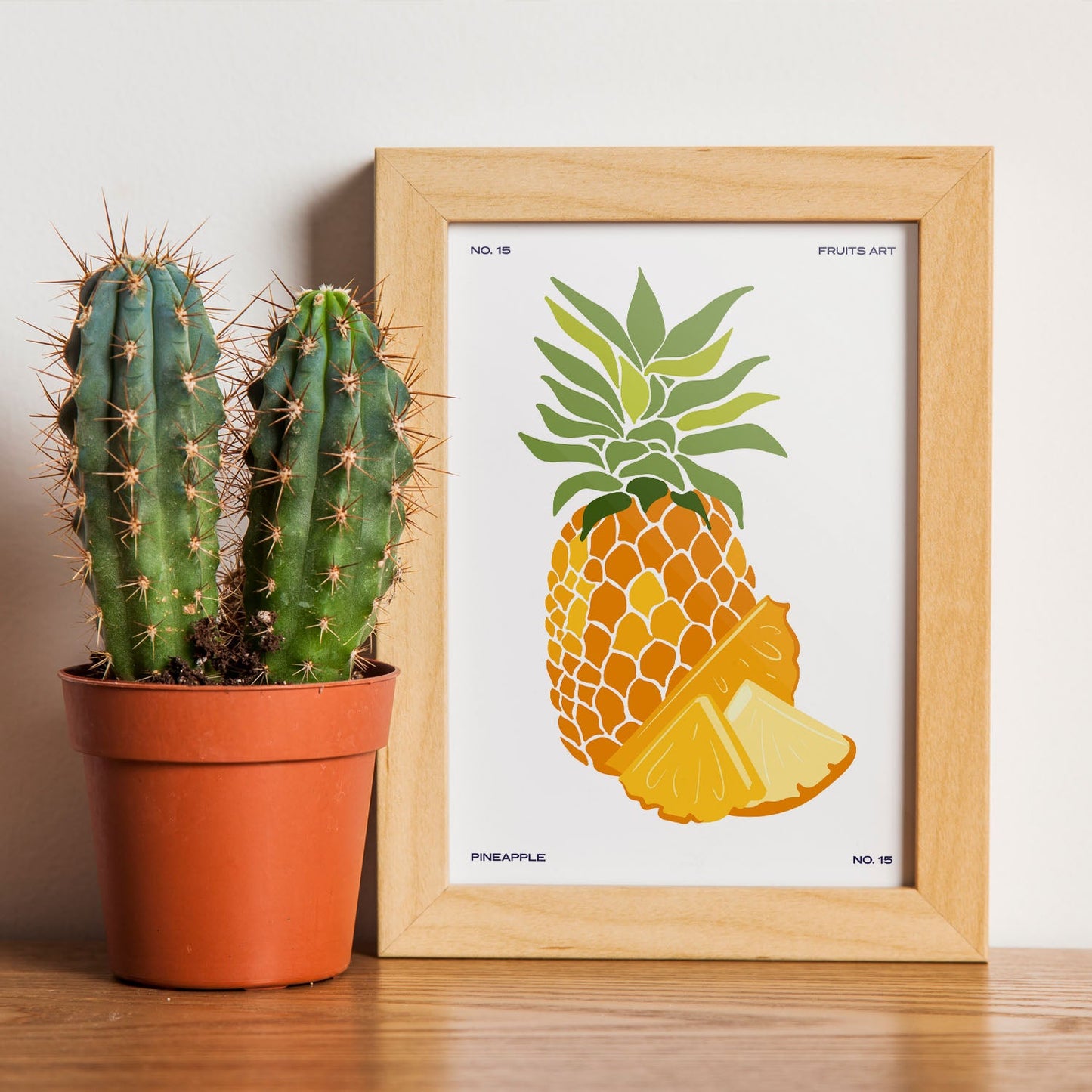 Pineapple with sliced-Artwork-Nacnic-Nacnic Estudio SL