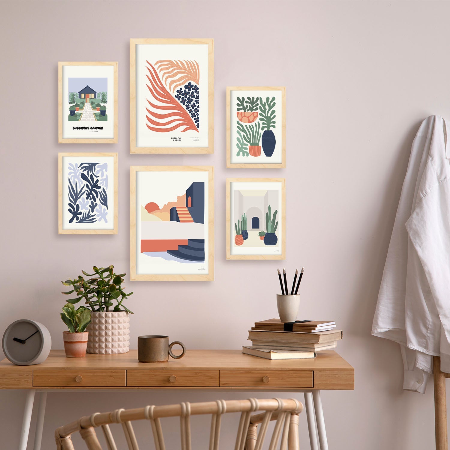 Minimalism Posters in Pastel Colours. Cheerful Garden.-Artwork-Nacnic-Nacnic Estudio SL