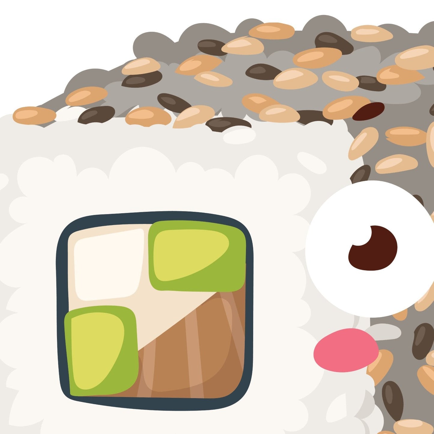 Set de Tres láminas Sushi. Pack de Tres láminas para enmarcar con imágenes de Sushi.-Artwork-Nacnic-Nacnic Estudio SL