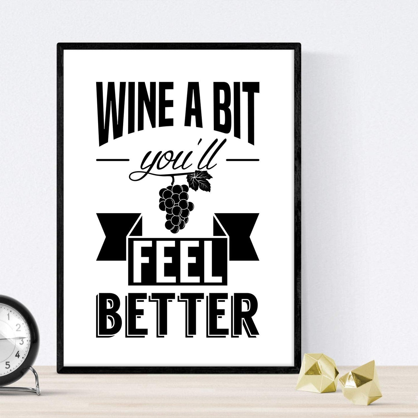 Set de láminas de Vino. Posters de Vino y Bodega. Vino Blanco y Negro 1.-Artwork-Nacnic-Nacnic Estudio SL