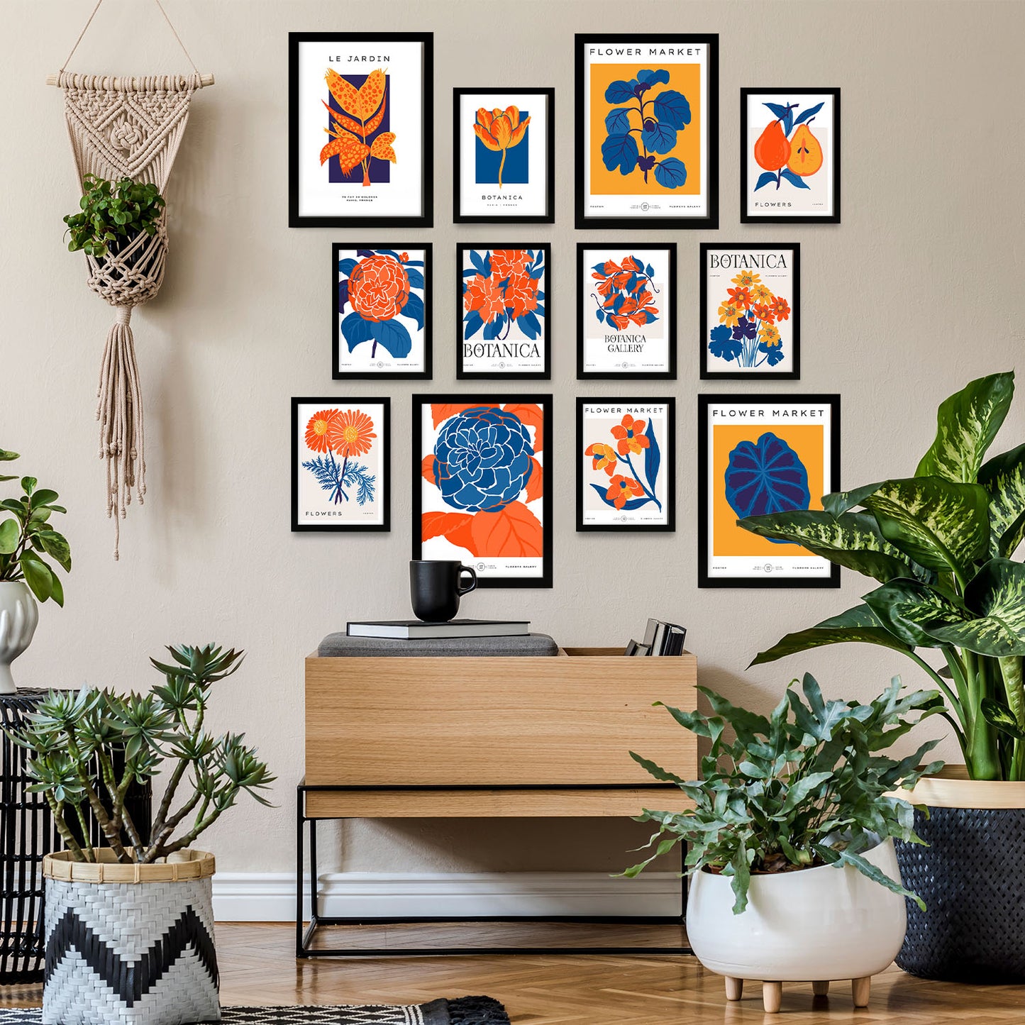 Conjunto de Impresiones Botánicas 3 - Láminas de Arte de Pared Elegantes y Versátiles