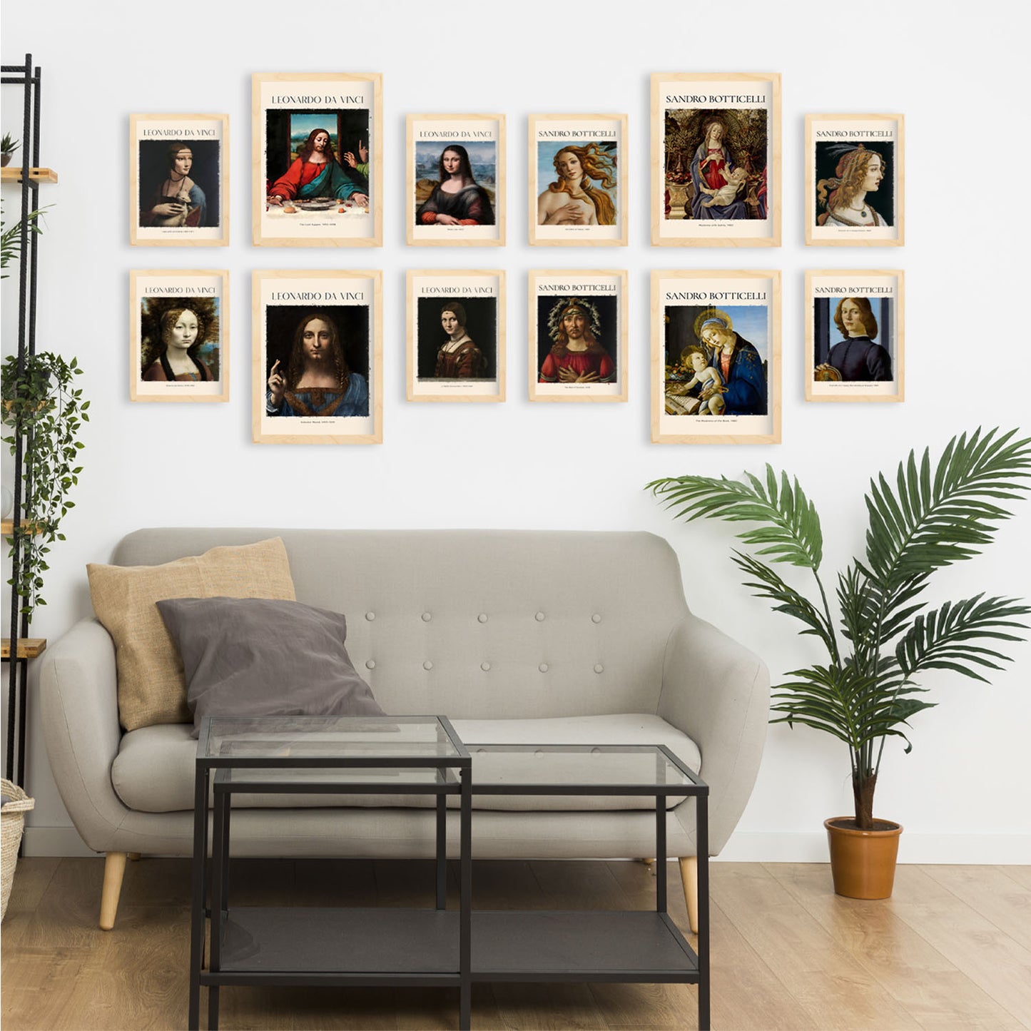 Conjunto de Láminas Exquisitas: Obras Maestras de Botticelli y Da Vinci