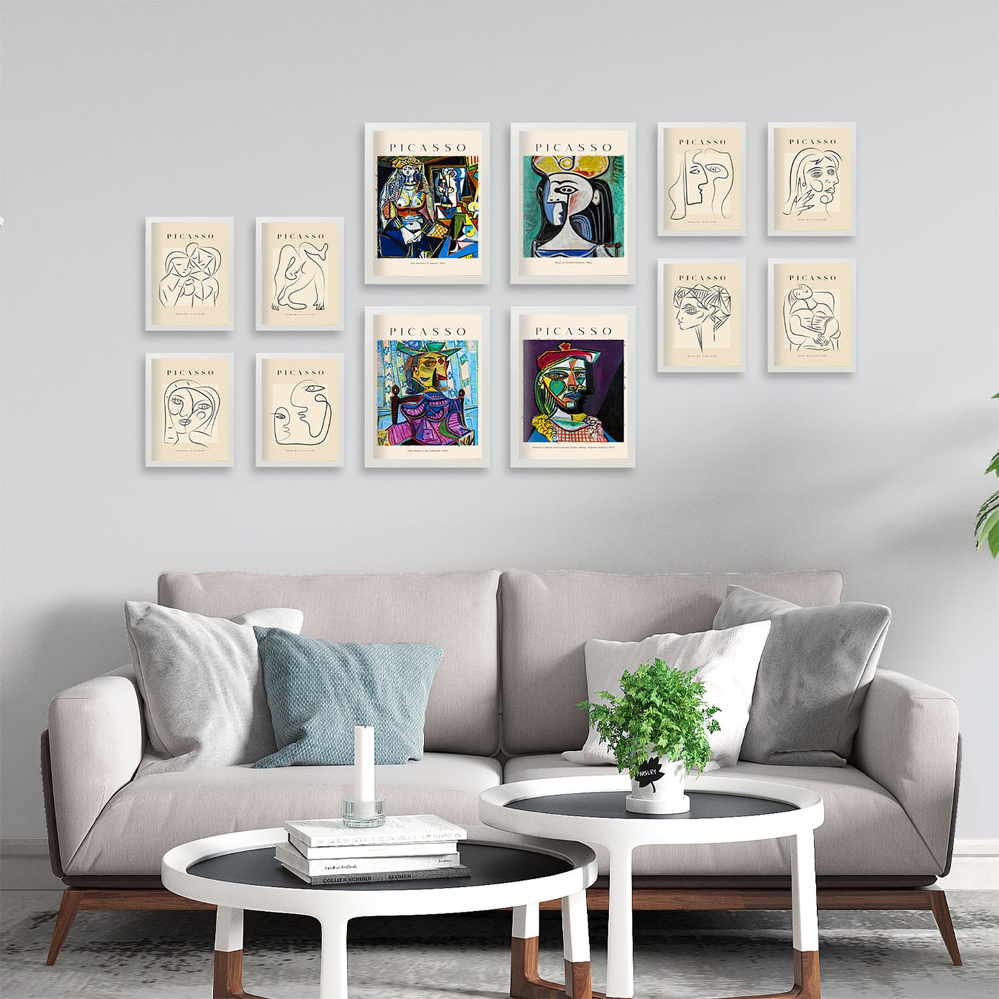 Colección Picasso: Conjunto de 12 láminas con diseños icónicos