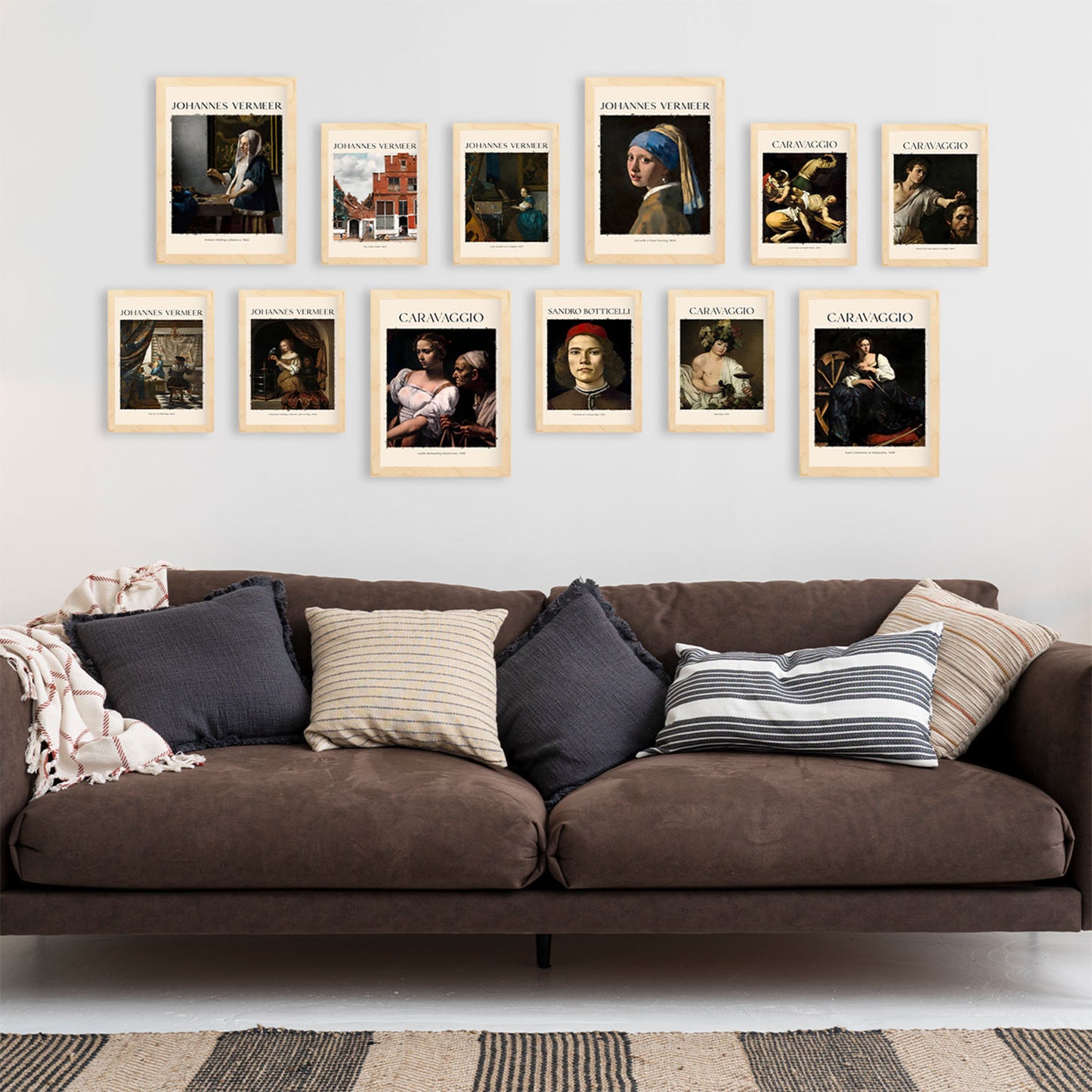 Colección de Obras Maestras: Láminas inspiradas en Vermeer y Caravaggio