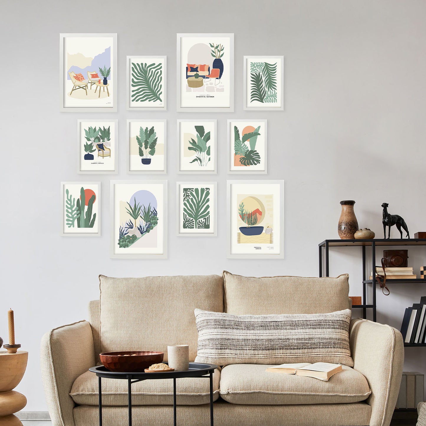 Conjunto ModernMix de Impresiones de Jardín - 12 Piezas