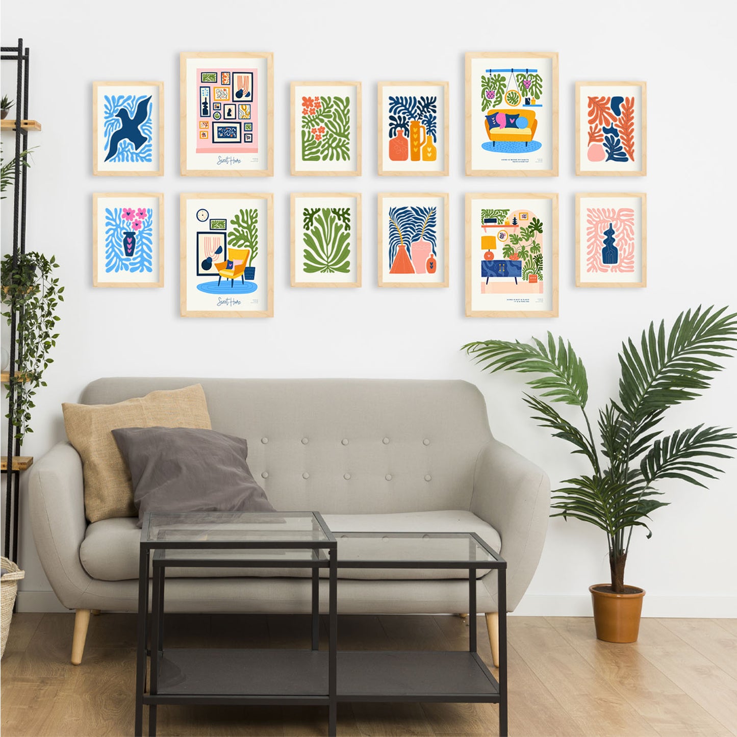 Conjunto ModernMix 1 de Impresiones de Diseño de Interiores