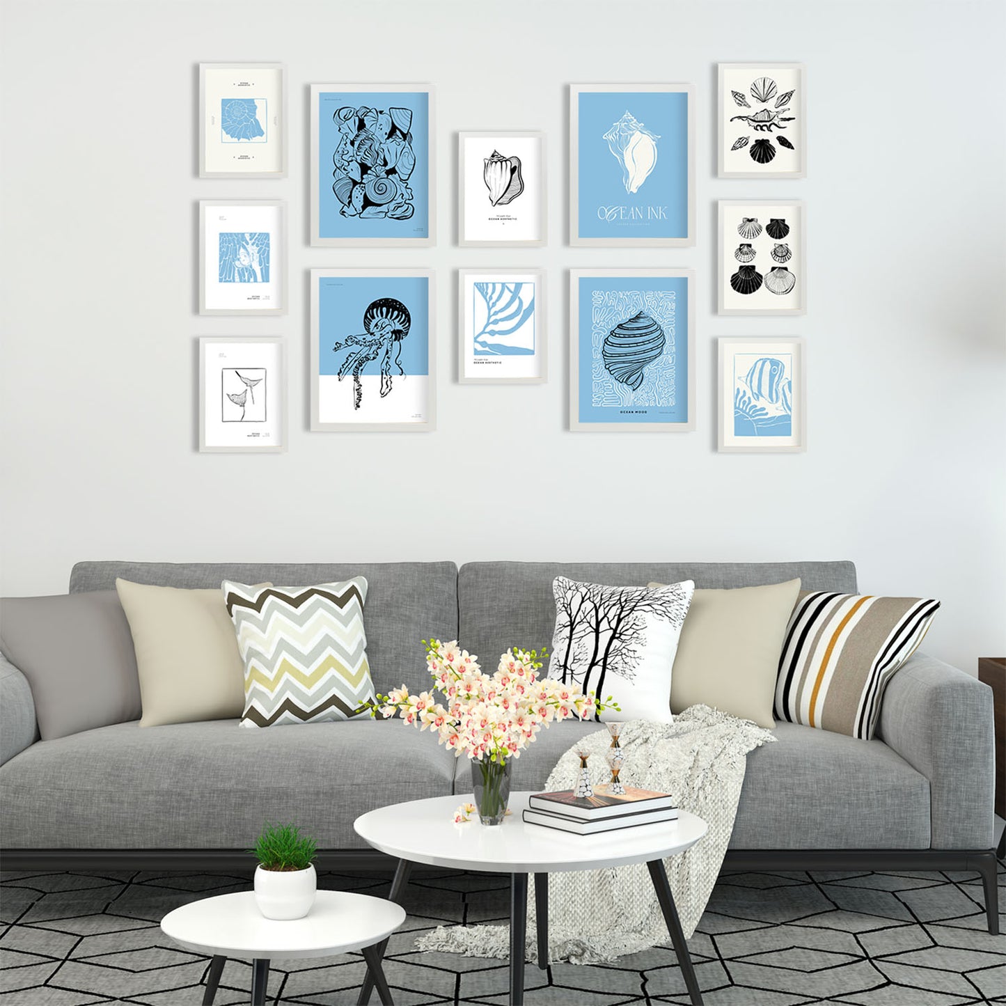 Conjunto de Láminas ModernMix Ocean 1 con Diseños Impresionantes y Colores Vibrantes