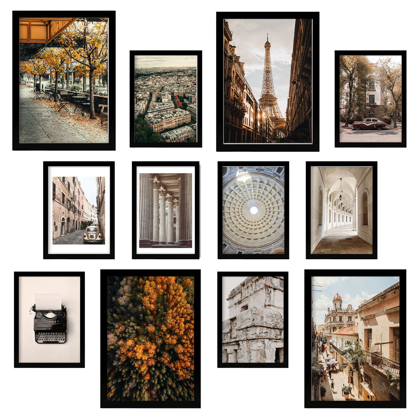Set de Fotografías de Paisajes Urbanos - Láminas de Diseño Urbano con Colores Vibrantes