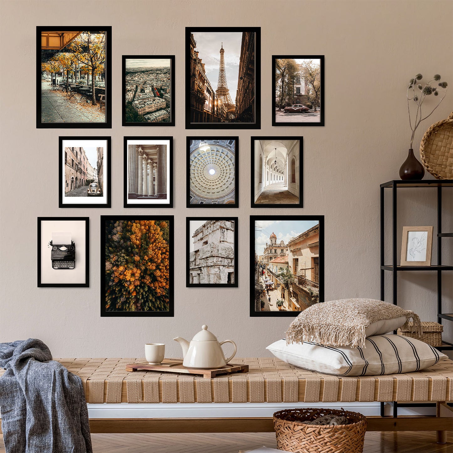 Set de Fotografías de Paisajes Urbanos - Láminas de Diseño Urbano con Colores Vibrantes
