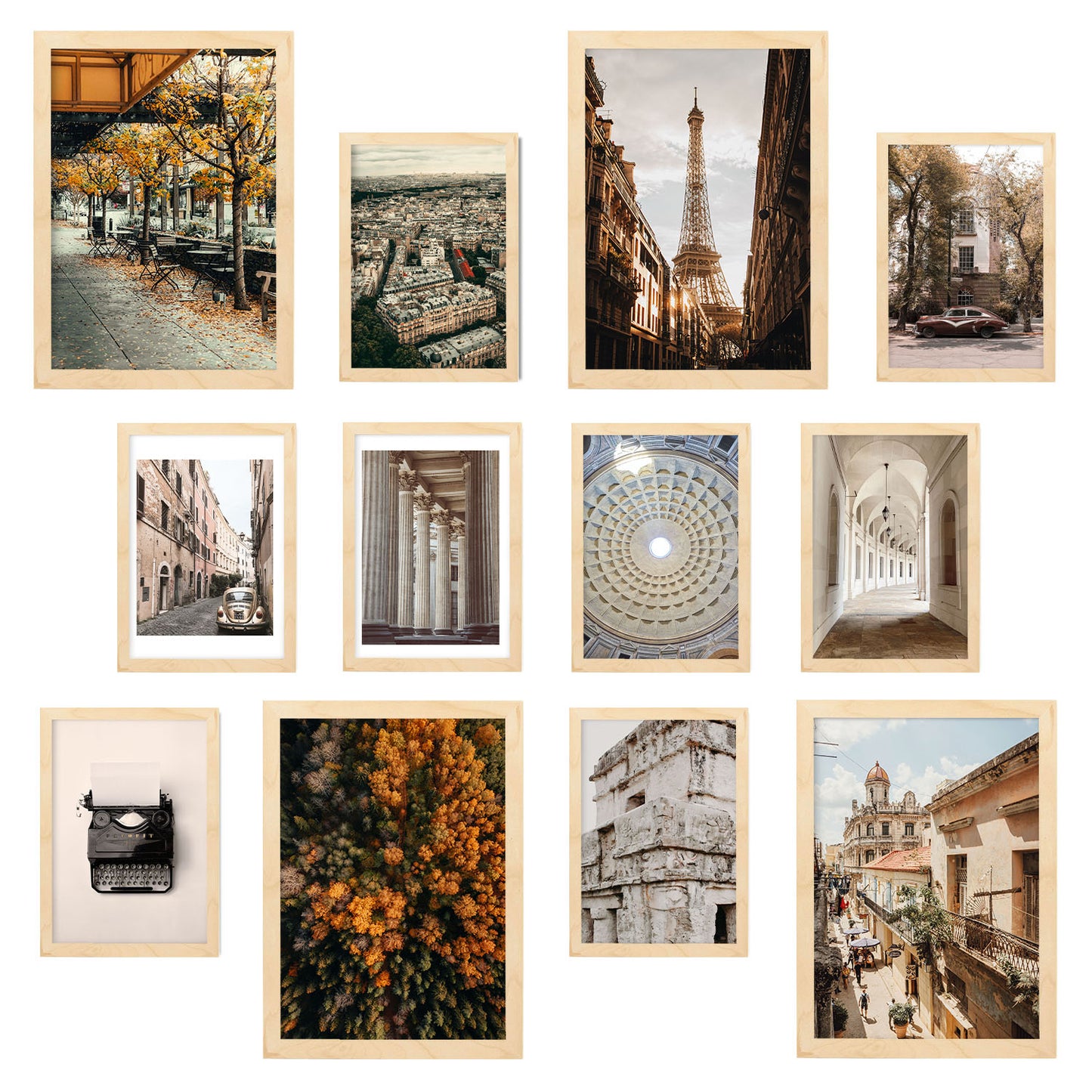 Set de Fotografías de Paisajes Urbanos - Láminas de Diseño Urbano con Colores Vibrantes