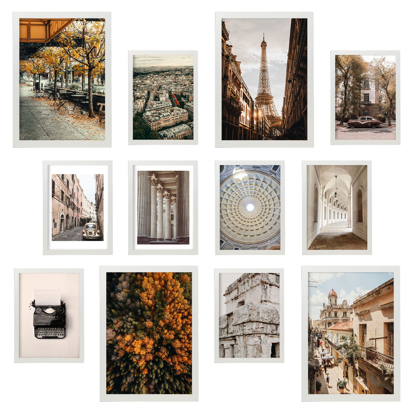 Set de Fotografías de Paisajes Urbanos - Láminas de Diseño Urbano con Colores Vibrantes