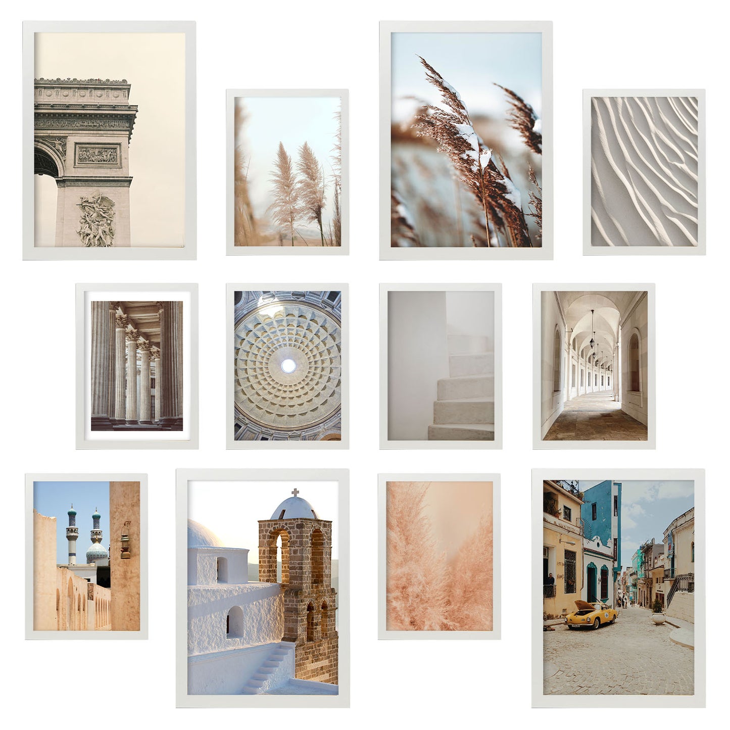 Conjunto de Fotografías de Dunas y Arquitecturas - Láminas de Arte de Pared
