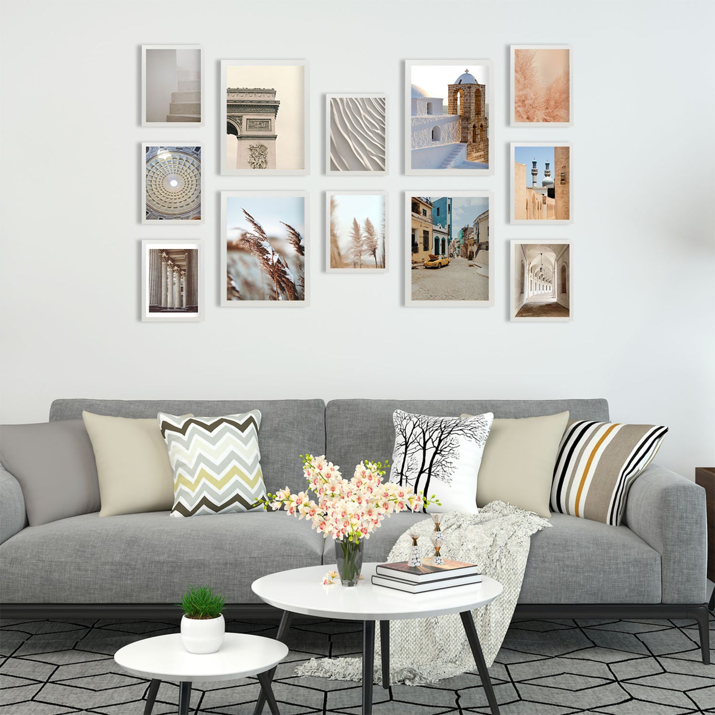 Conjunto de Fotografías de Dunas y Arquitecturas - Láminas de Arte de Pared