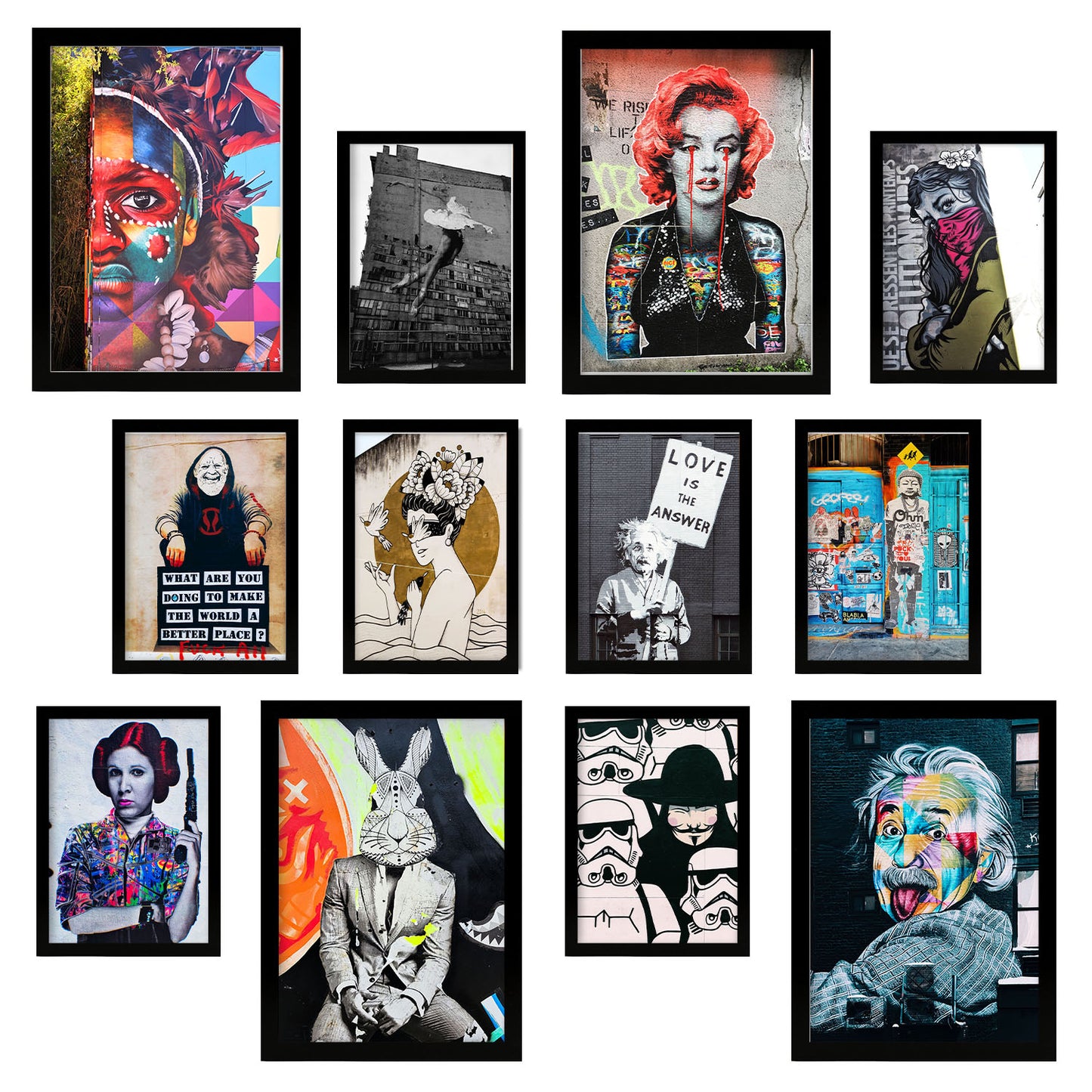 Conjunto de Impresiones de Graffiti y Fotografía Vibrantes Edición Limitada