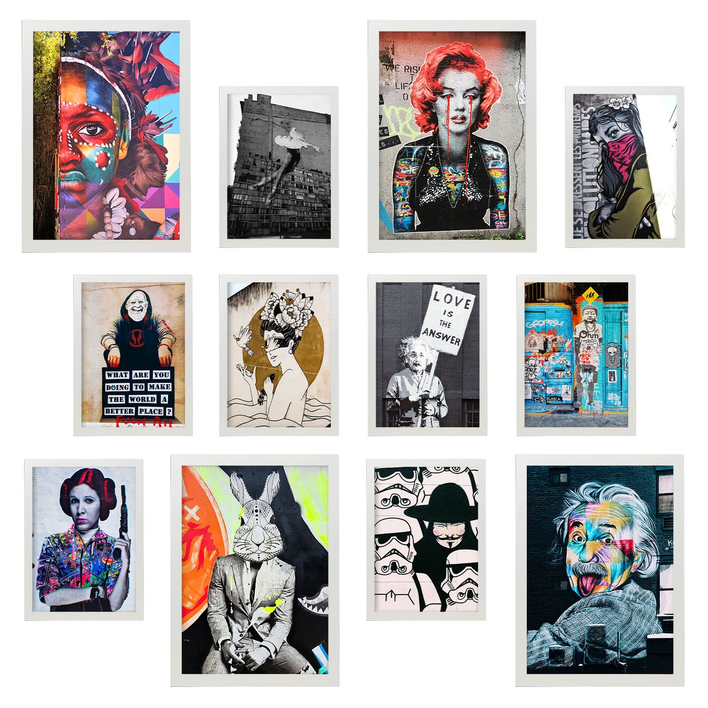 Conjunto de Impresiones de Graffiti y Fotografía Vibrantes Edición Limitada