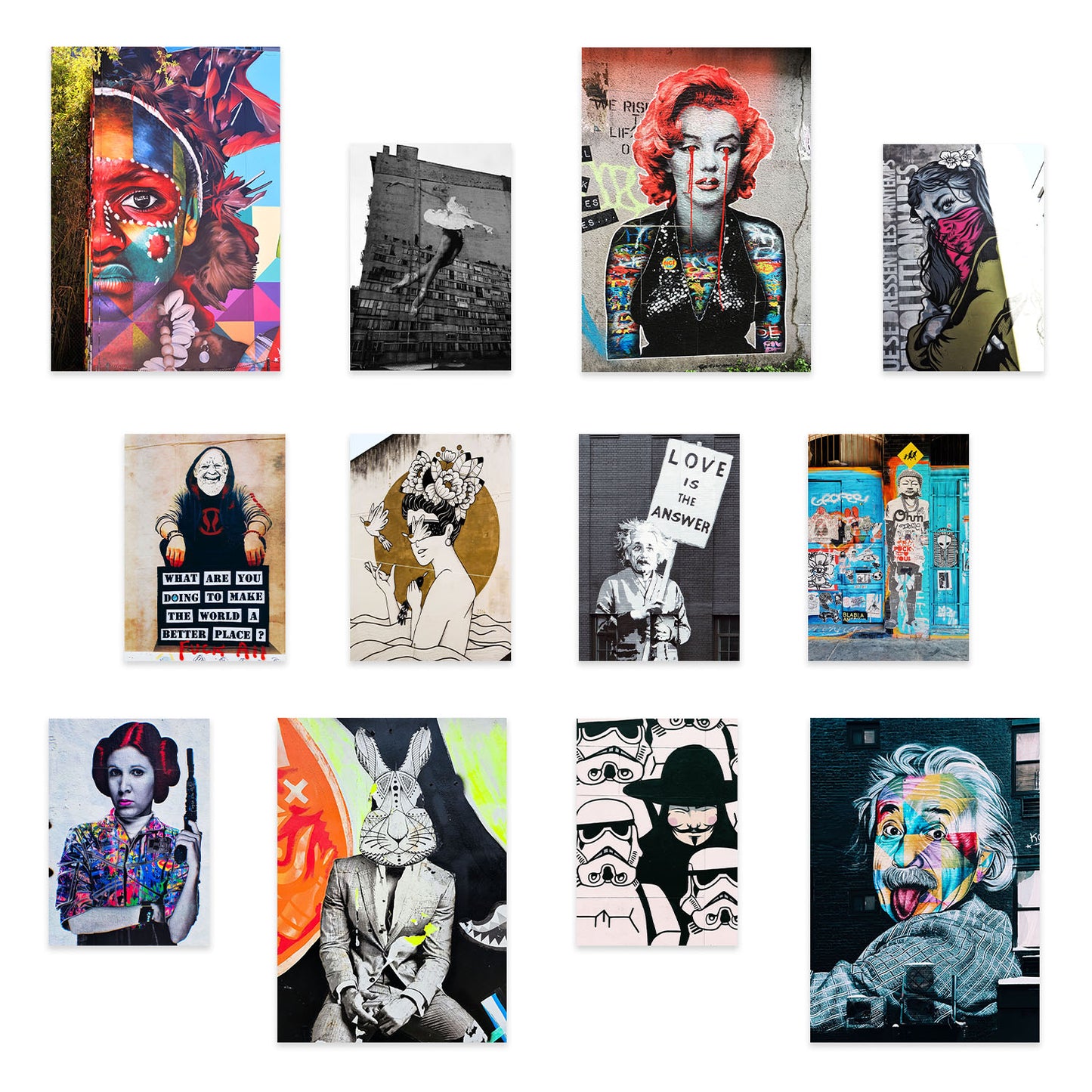 Conjunto de Impresiones de Graffiti y Fotografía Vibrantes Edición Limitada