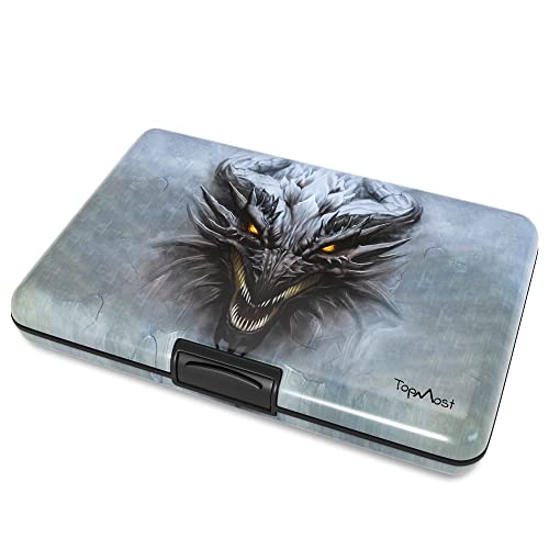 Cartera de Aluminio con Bloqueo RFID y Diseño de Dragón