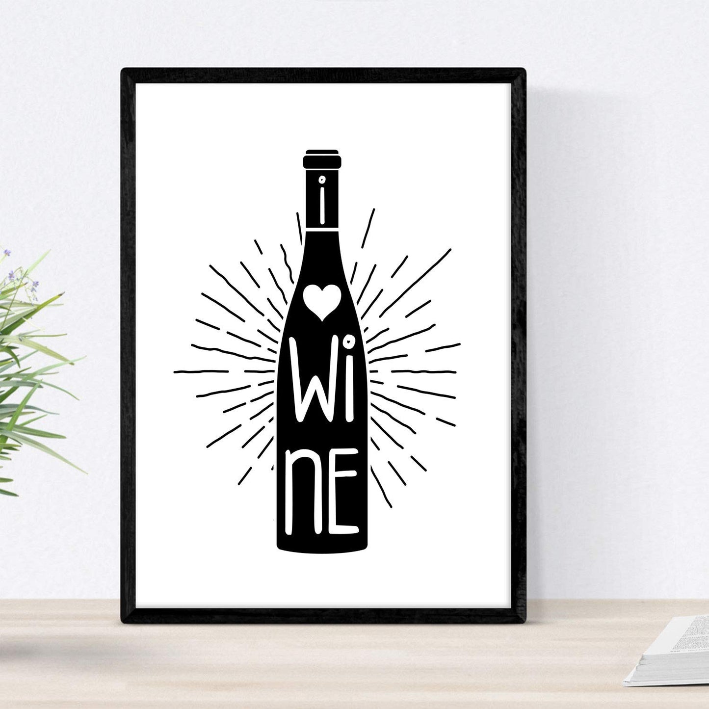 Set de láminas de Vino. Posters de Vino y Bodega. Vino Blanco y Negro 1.-Artwork-Nacnic-Nacnic Estudio SL