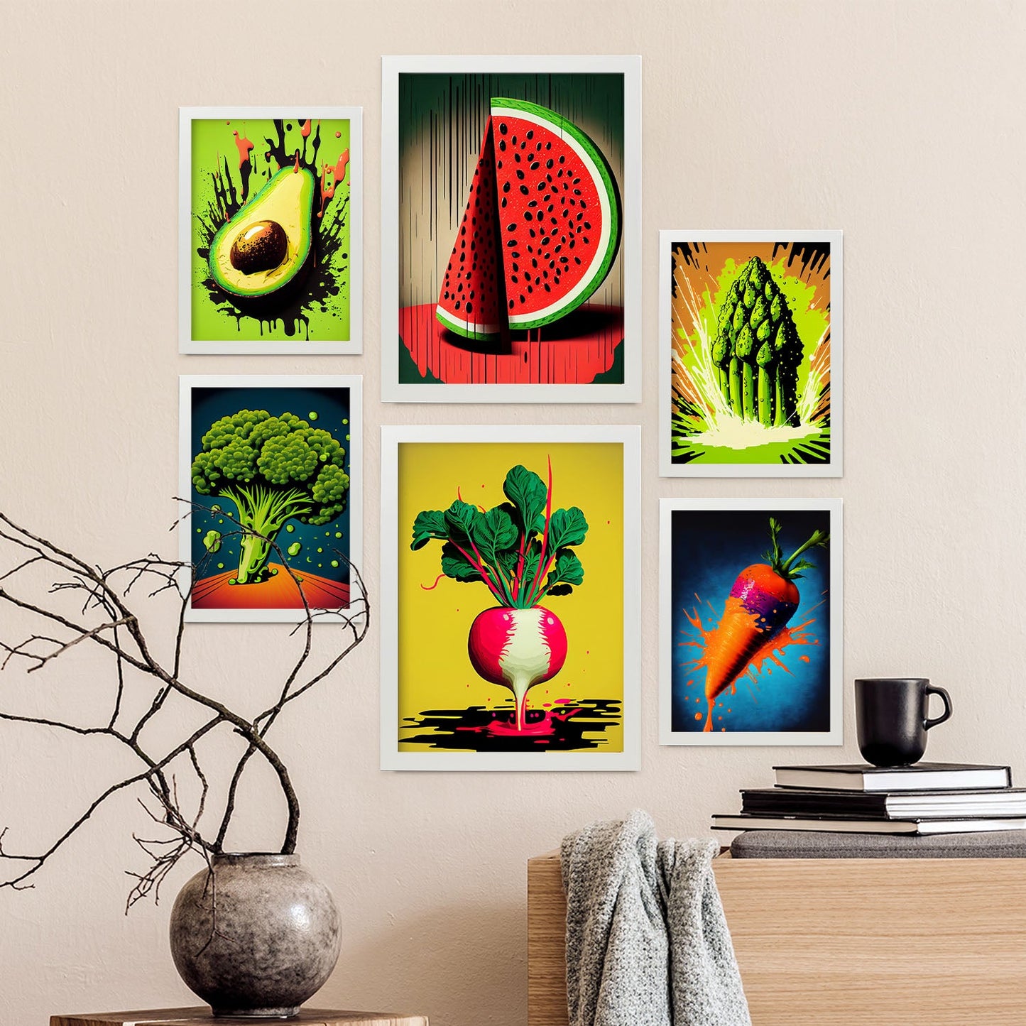 Nacnic Laminas de Vegetales Pop Art Set_1