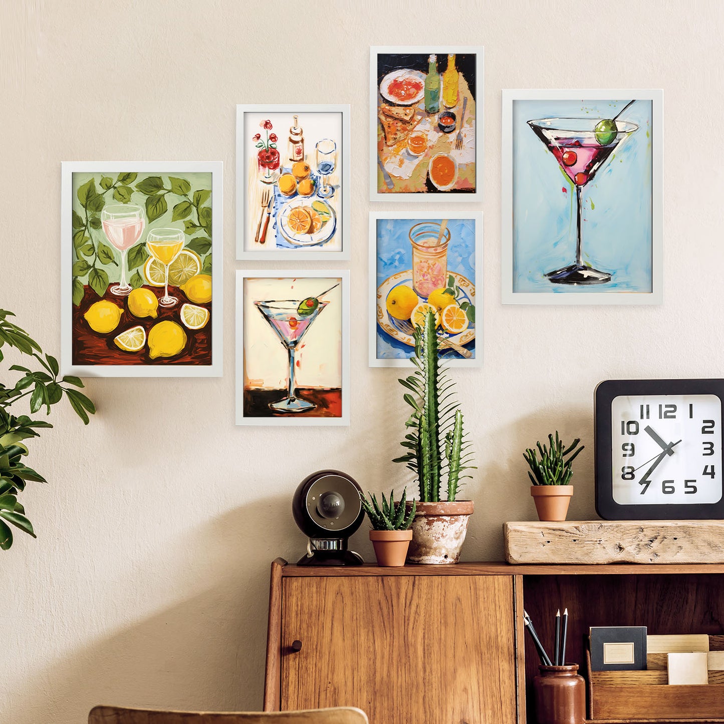 Nacnic Set de 6 Láminas de Bebidas para Amantes de la Comida